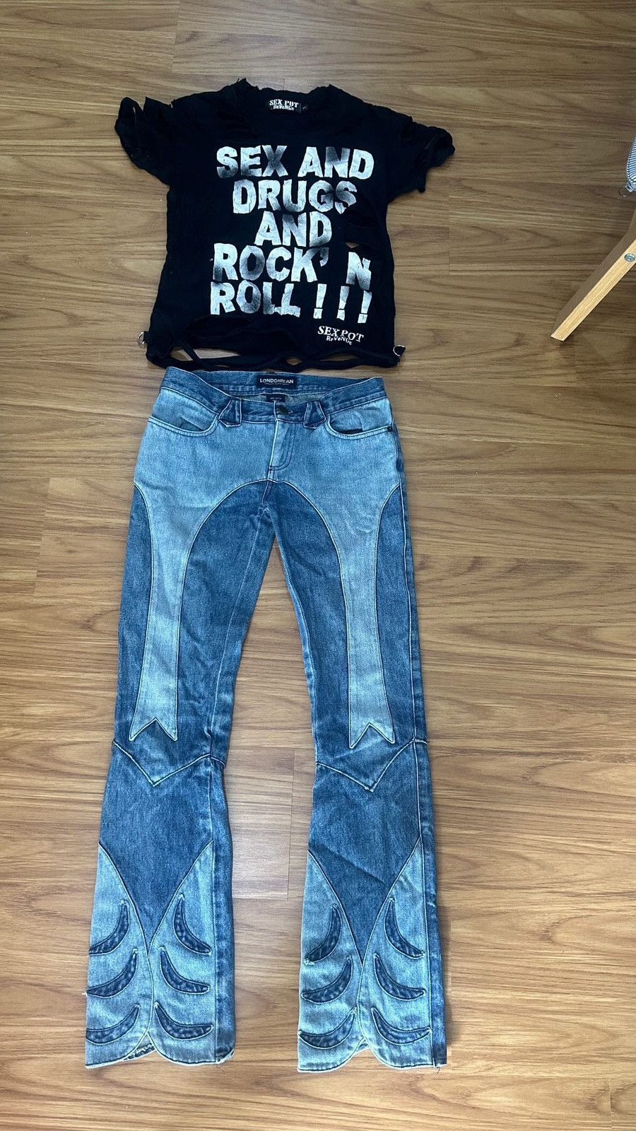 Sex Pot ReVeNGe Sex Pot Revenge “Sex Drug & Rock Roll” Distressed Punk Shirt Size US S / EU 44-46 / 1 - 2 Thumbnail