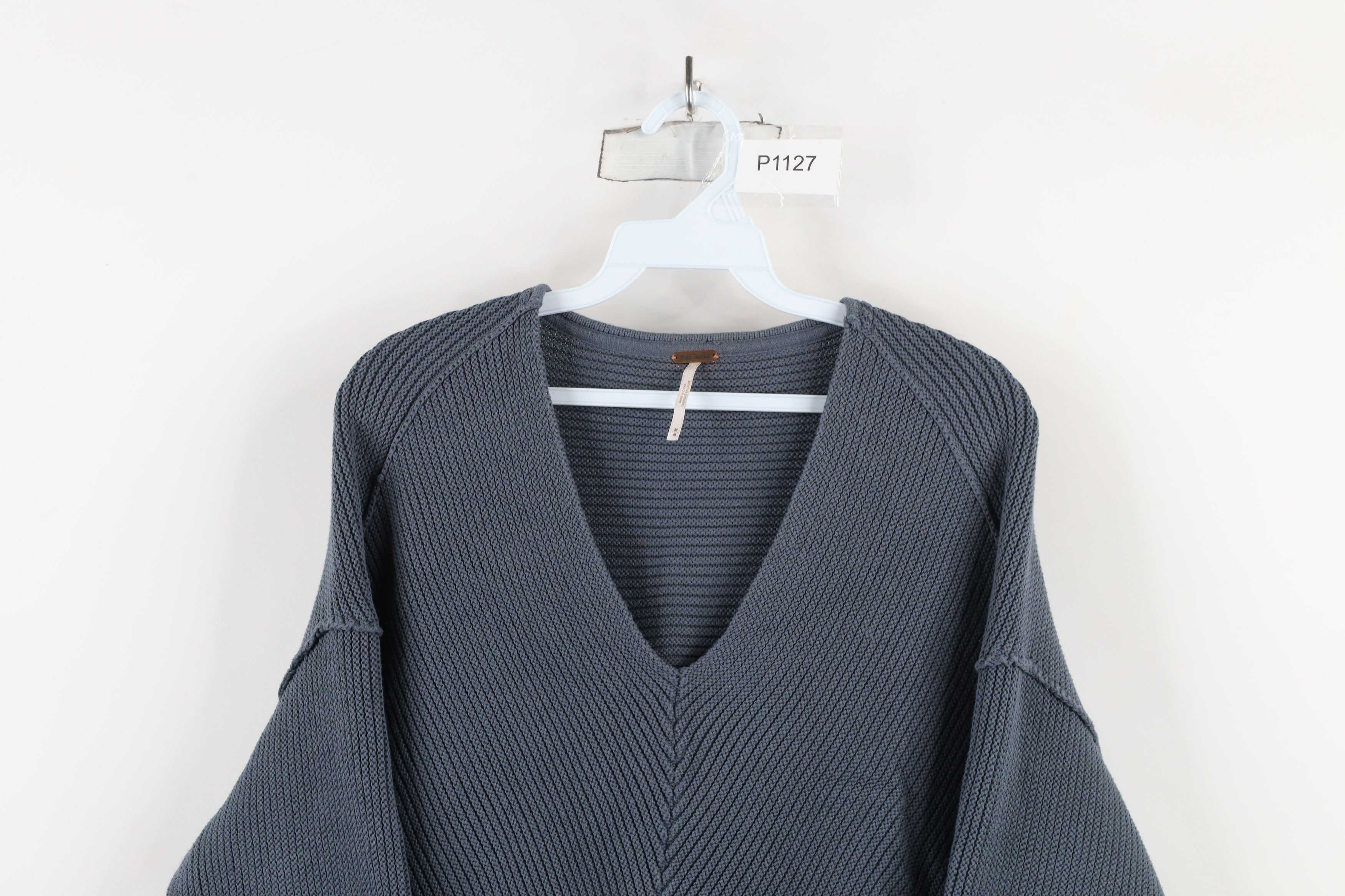 Free People × Vintage Free People Oversized Chunky Thermal Ribbed Knit Sweater Size M / US 6-8 / IT 42-44 - 2 Thumbnail