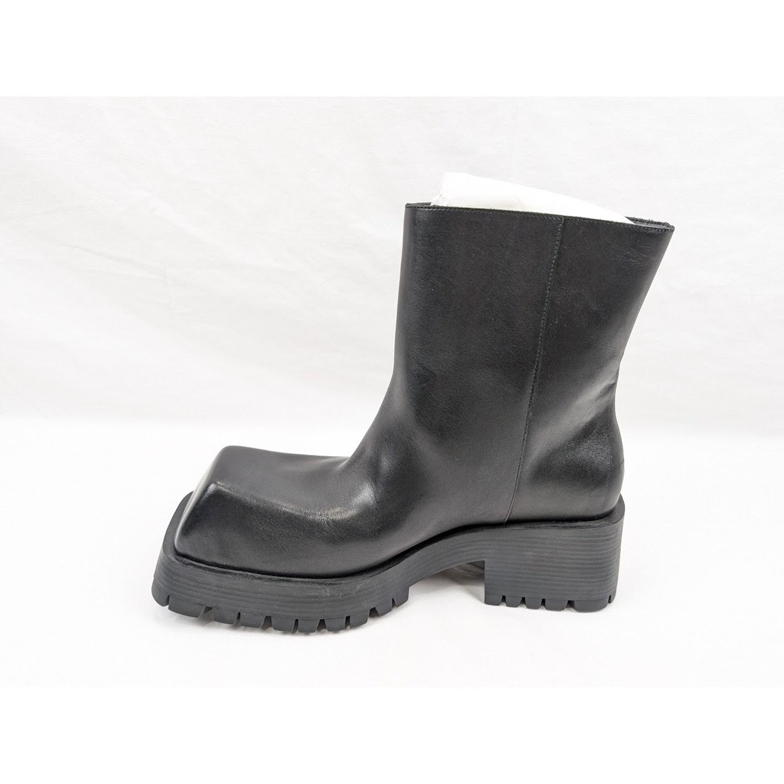 Balenciaga o1rshd1 Calfskin Trooper Bootie in Black Size US 10 / EU 43 - 6 Thumbnail