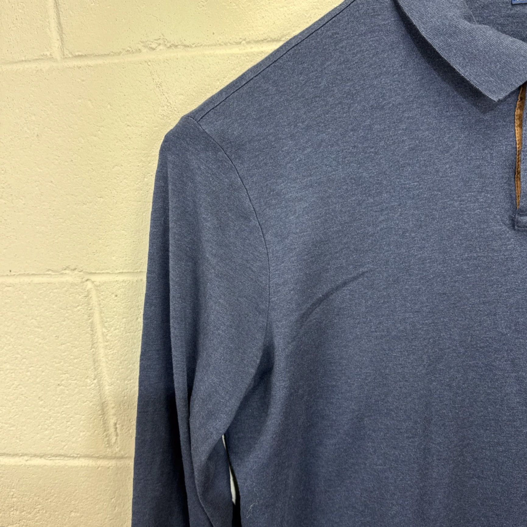 Ralph Lauren Ralph Lauren Polo Shirt Adult 2XL Blue Pima Soft Touch Long Sleeve Embroidered Pony Logo Mens Size US XXL / EU 58 / 5 - 4 Thumbnail