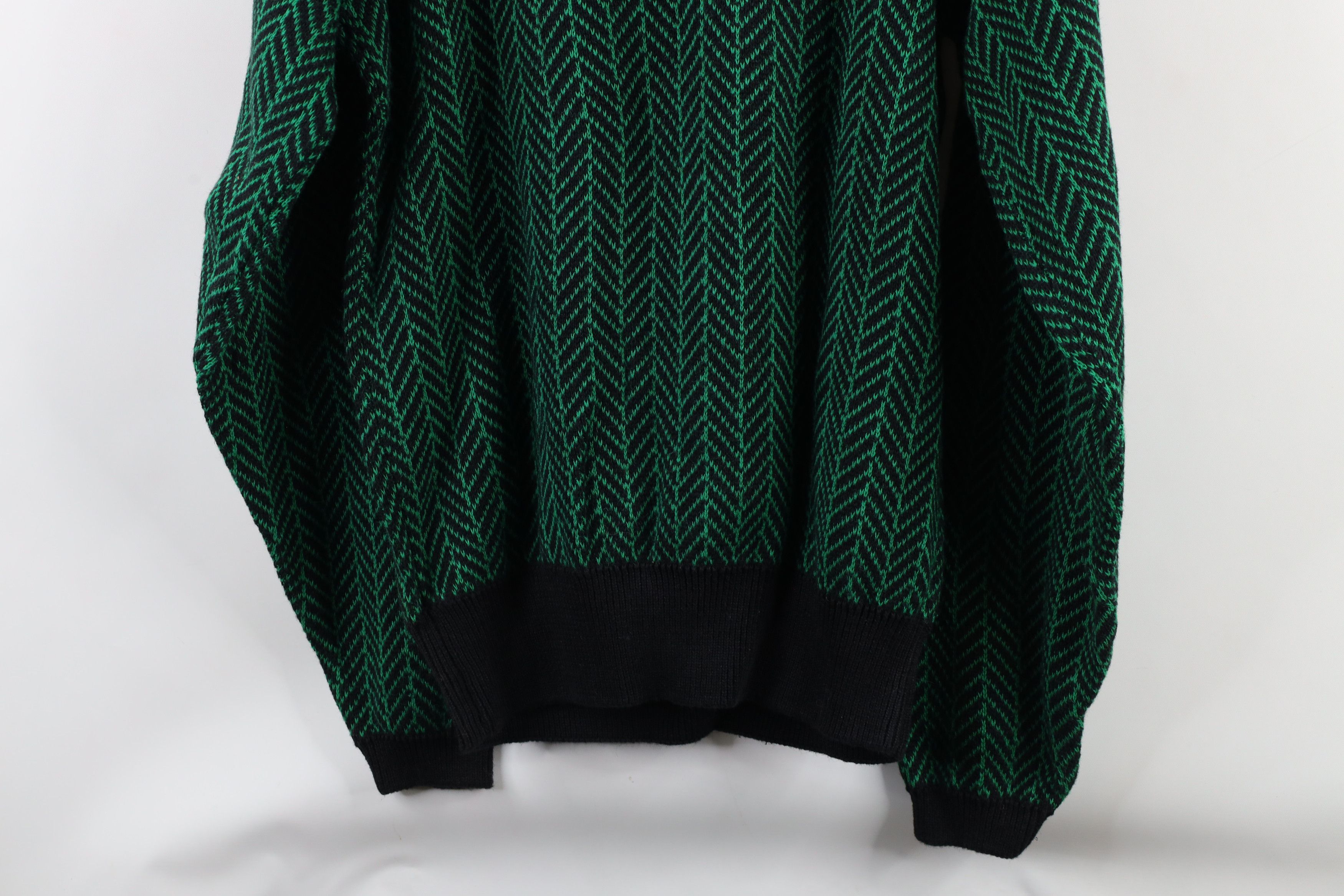 Vintage NOS Vtg 90s Streetwear Knit Herringbone Collared Sweater Size US M / EU 48-50 / 2 - 8 Thumbnail