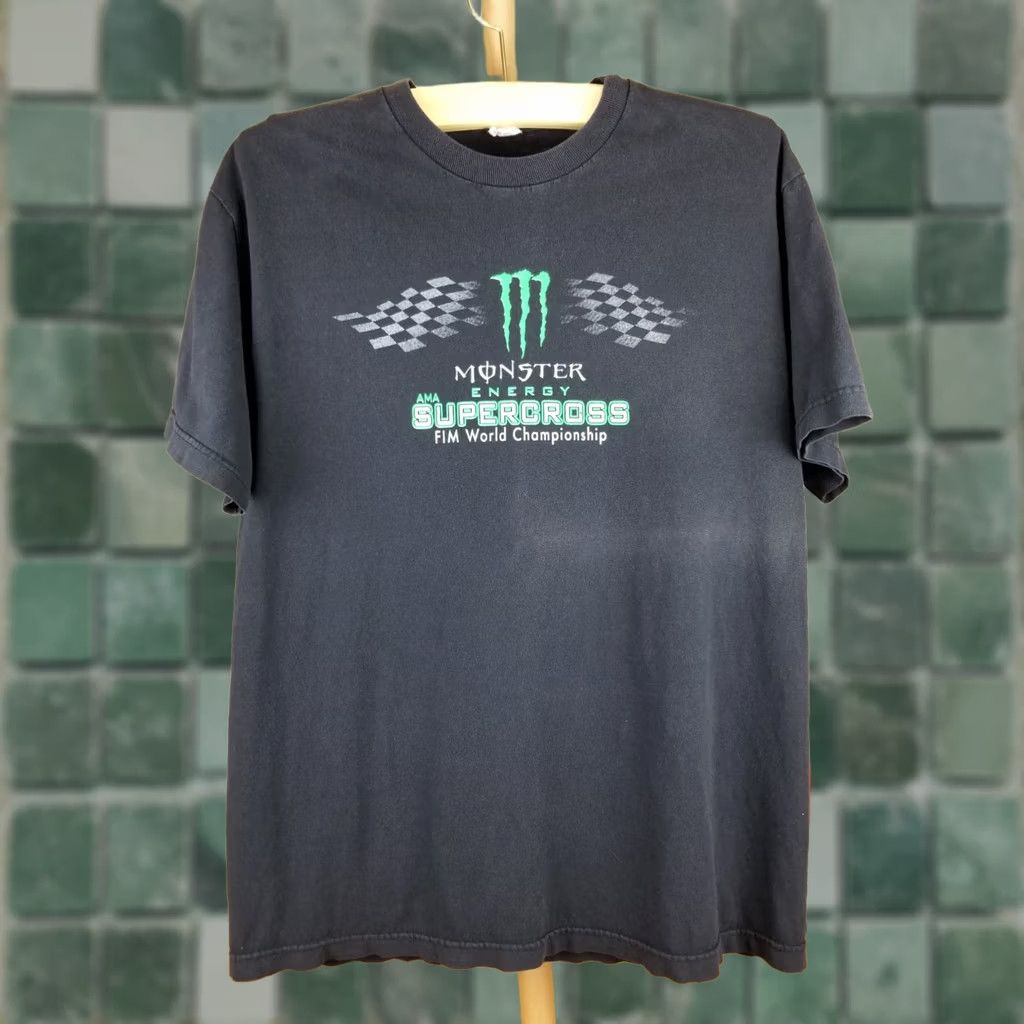 Vintage VINTAGE MONSTER ENERGY SUPERCROSS FIM WORLD CHAMPIONSHIP BLACK T-SHIRT SZ L Shirt Men XS? Size US L / EU 52-54 / 3 - 1 Thumbnail