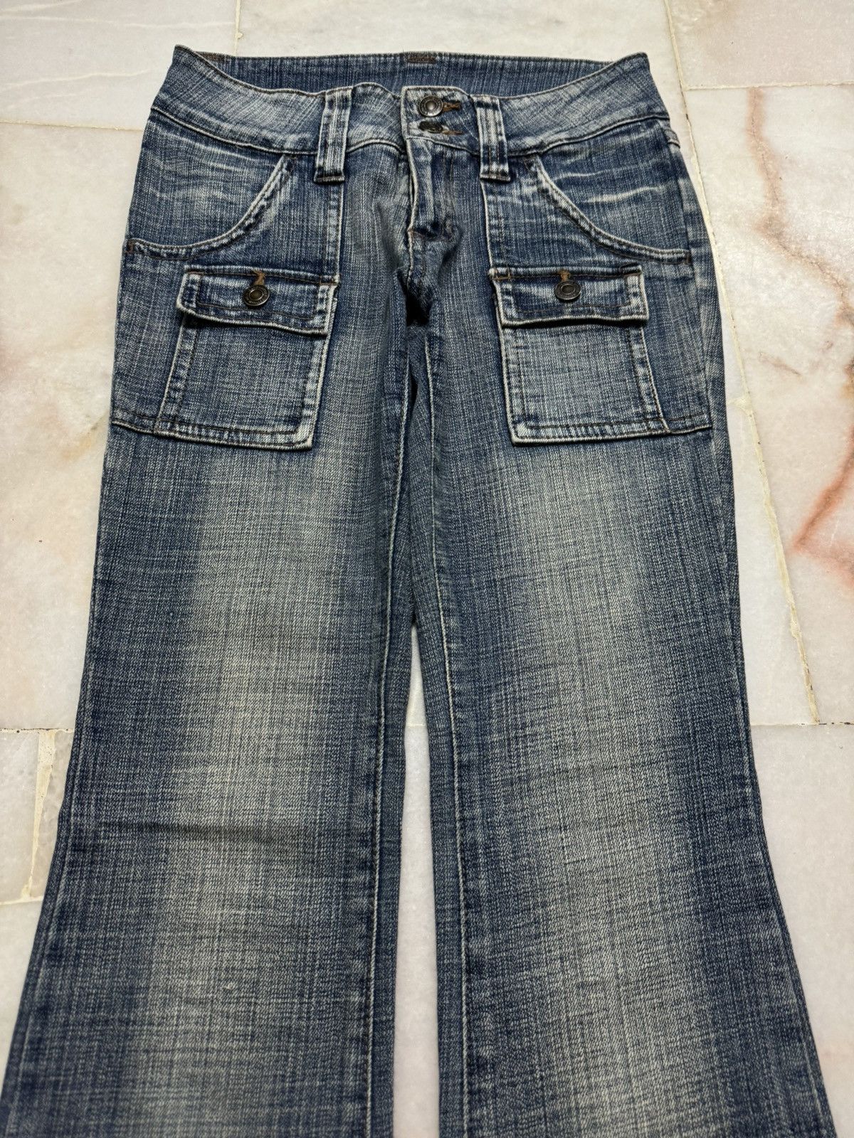 20471120 💥BELL BOTTOM💥VINTAGE JAPANESE BUSHPANTS MUDWASH FLARED JEAN Size US 26 / EU 42 - 3 Thumbnail