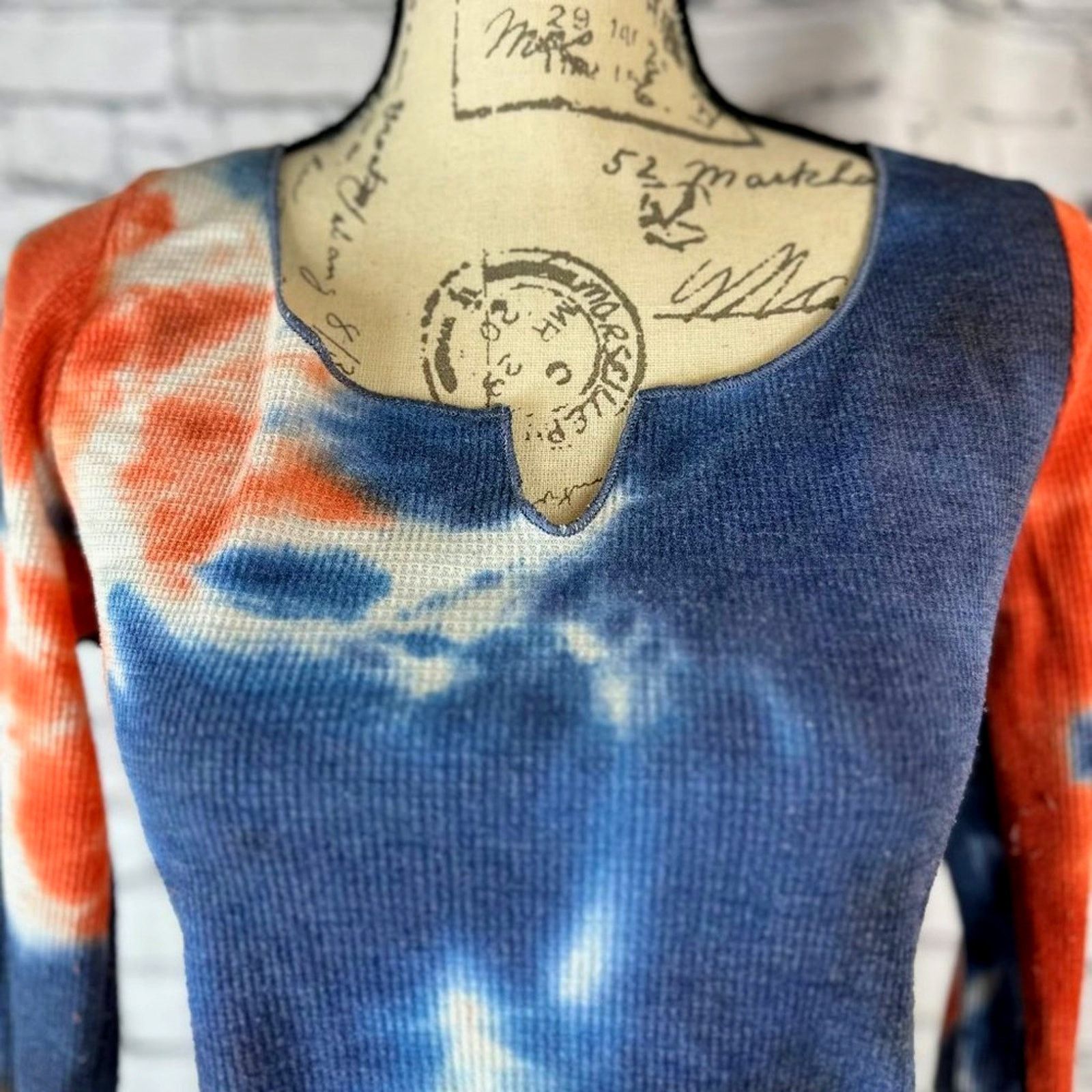 Other All in Favor Tie Dye Waffle Knit Crop Top Multi Color XL Size XL / US 12-14 / IT 48-50 - 7 Thumbnail