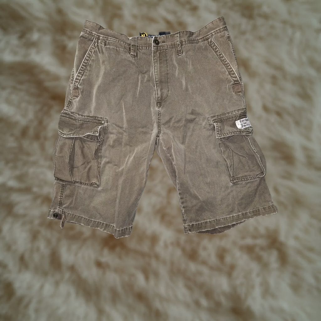 VINTAGE Nautica Jeans Co Cargo Shorts Mens 34 Brown 90s Y2K Pockets