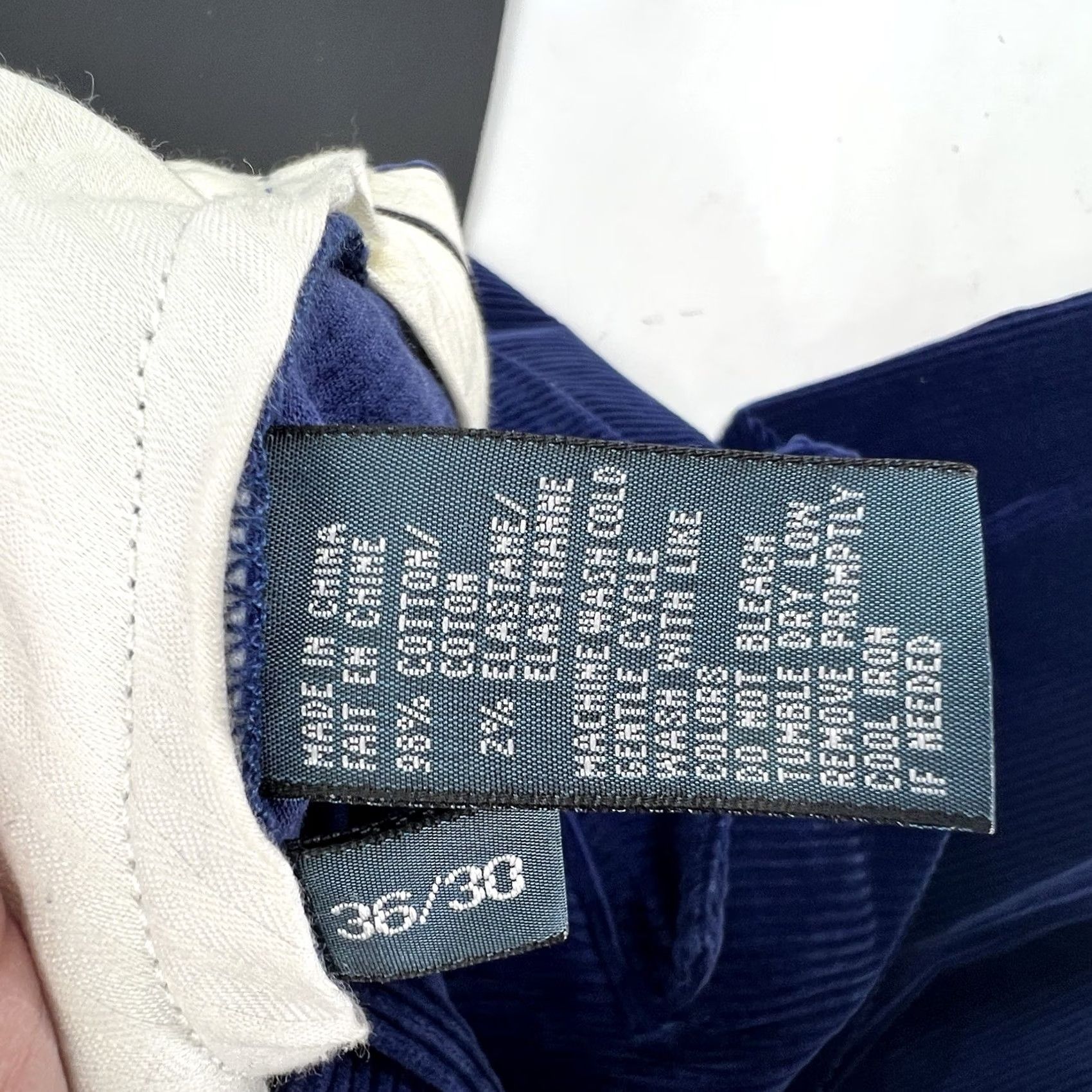 Ralph Lauren VINTAGE Ralph Lauren Mens Pants Dress Pants Corduroy 36x30 Blue 90s Straight Pocket Mens Size US 36 / EU 52 - 7 Thumbnail
