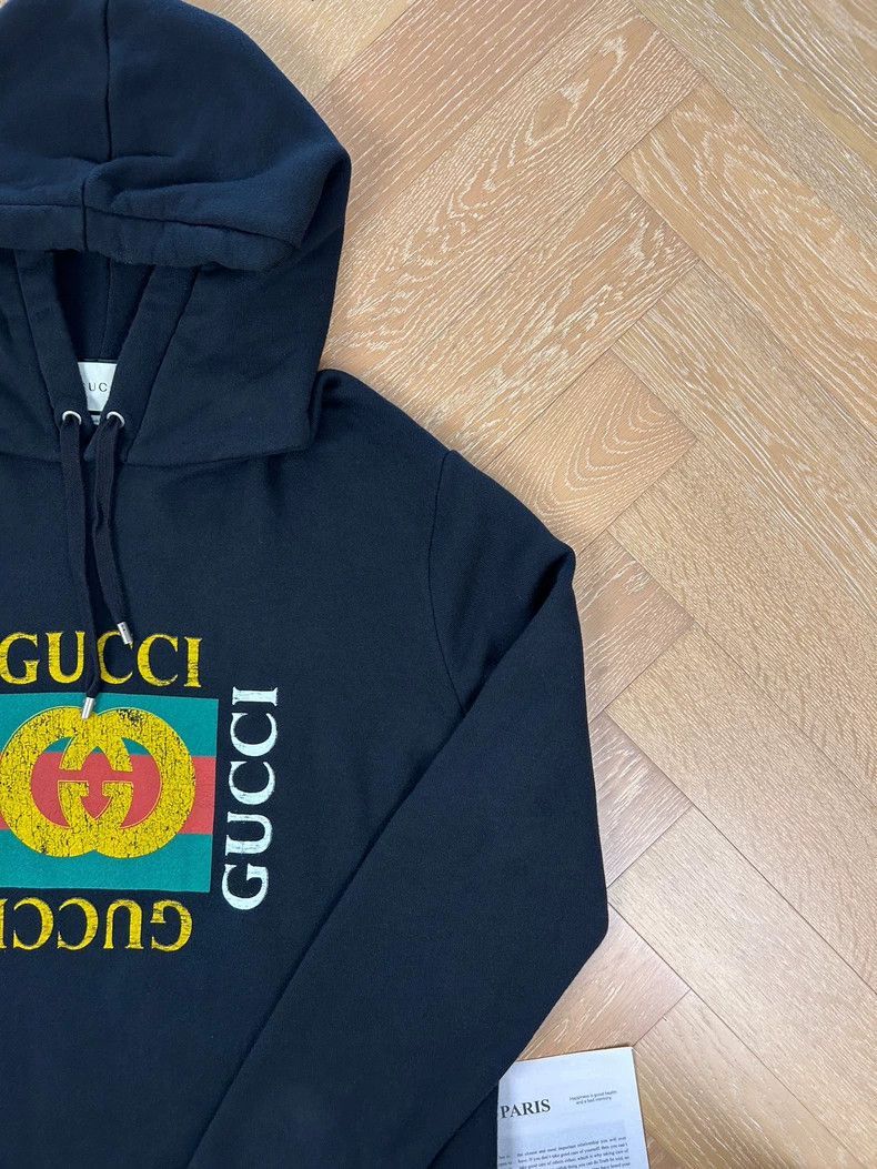 Gucci Gucci Vintage Logo Hooded Sweatshirt for Men-2506 Size US XL / EU 56 / 4 - 5 Thumbnail
