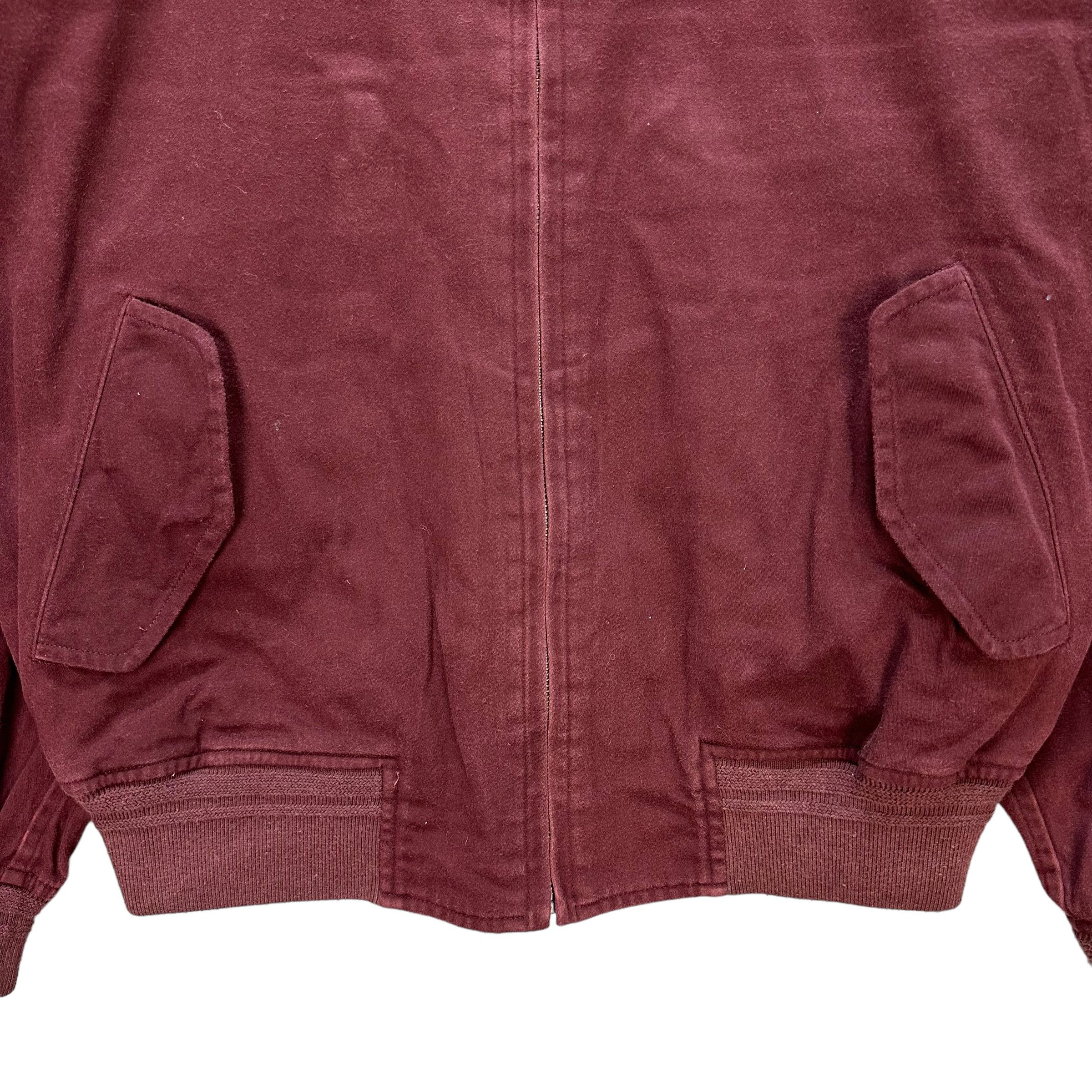 Japanese Brand Vintage YIN & YANG Big Logo Maroon Bomber Jacket #A4-0083 Size US L / EU 52-54 / 3 - 5 Thumbnail