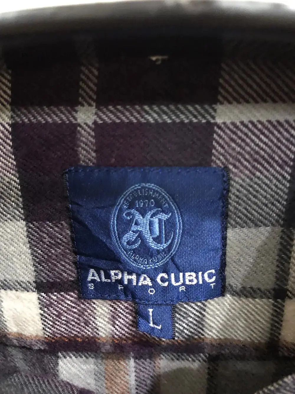 Vintage Vintage Alpha Cubic Plaid Tartan Flannel Shirt 👕 Size US M / EU 48-50 / 2 - 3 Thumbnail