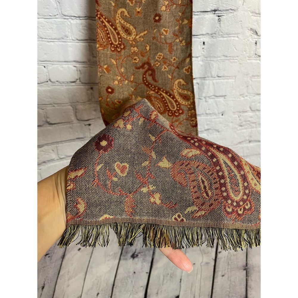 Other Paisley Viscose Brown Scarf Size ONE SIZE - 3 Thumbnail