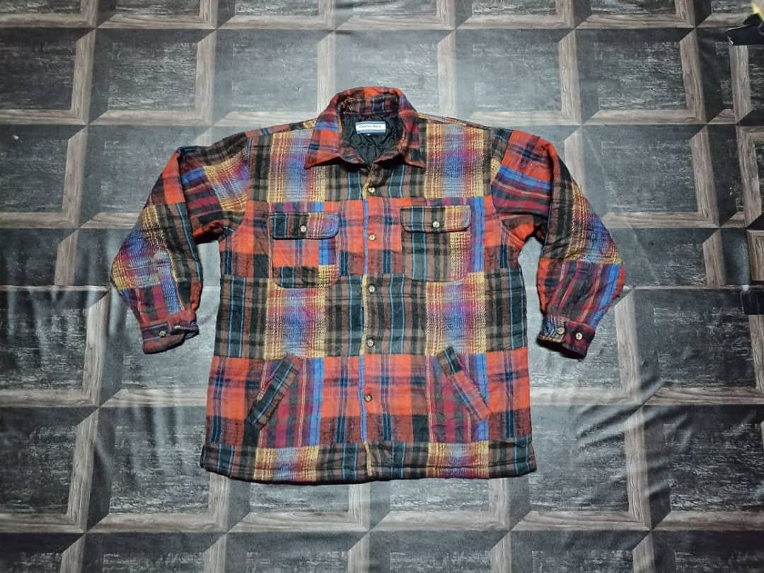 image of Brave Box Patchwork Design Button Jacket, Women's (Size Medium)