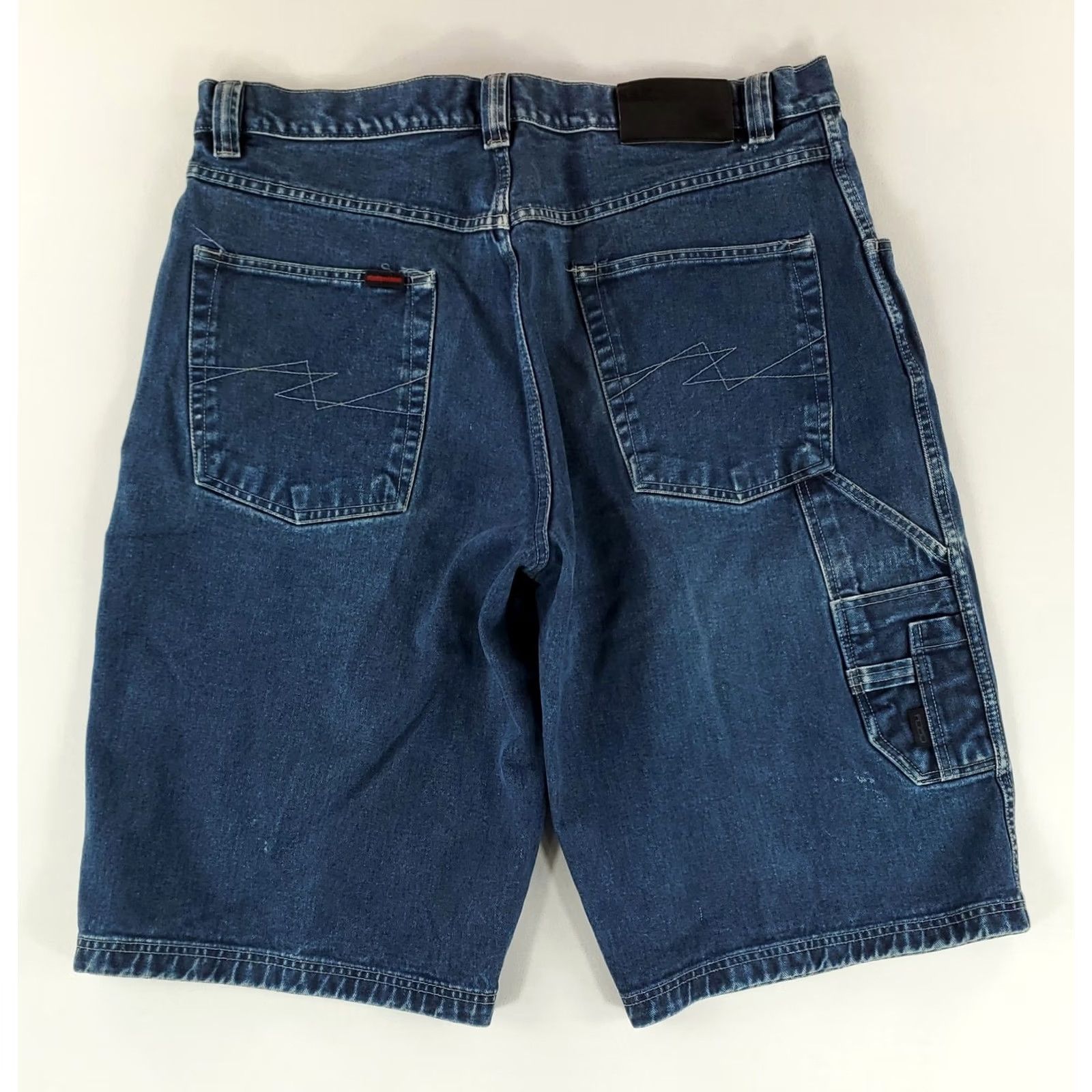 Fubu FUBU Jean Shorts Carpenter Blue Baggy 15 Inch Inseam 13 Inch Leg Opening Mens 40 Denim Jorts Blue Size US 40 / EU 56 - 7 Thumbnail
