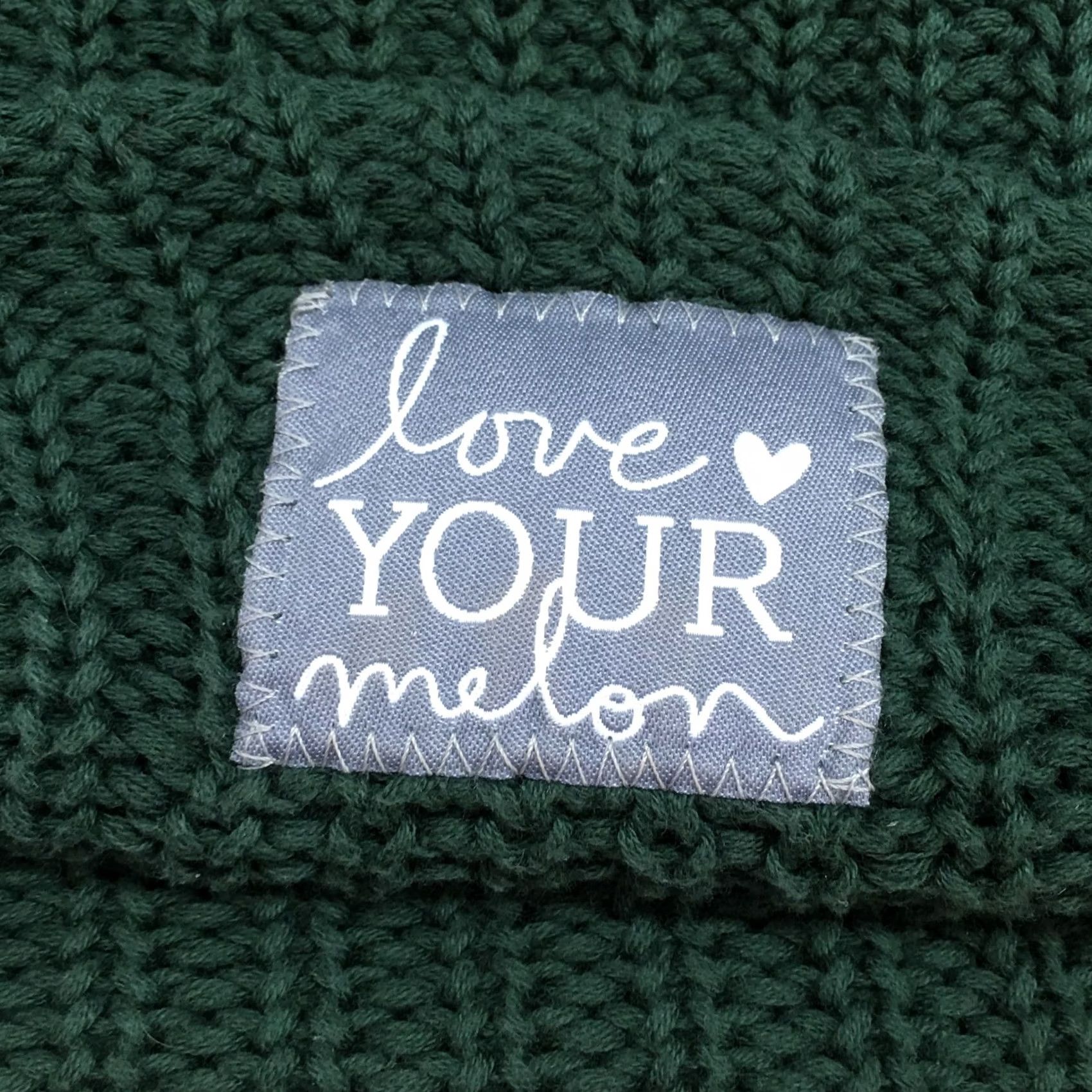 Vintage Love Your Melon Knit Beanie Hat Mens One Size Green Cotton Knitted Winter Logo Size ONE SIZE - 7 Thumbnail