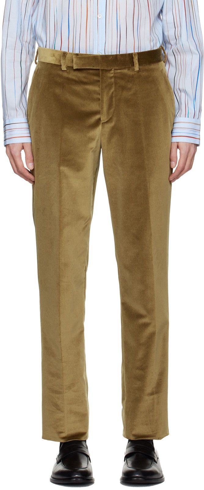 Paul Smith PAUL SMITH Tan Cotton Velvet Trousers Size US 38 / EU 54 - 1 Thumbnail