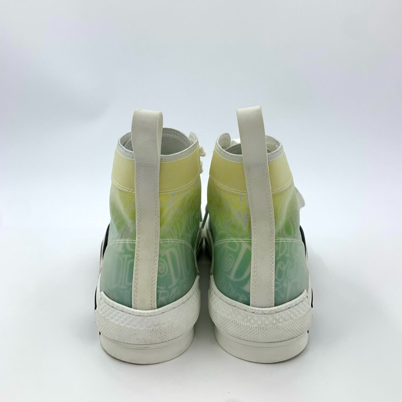 Dior Dior Grade A B23 Logo-Print Yellow & Green Gradient High-Top Size US 9 / IT 39 - 5 Thumbnail