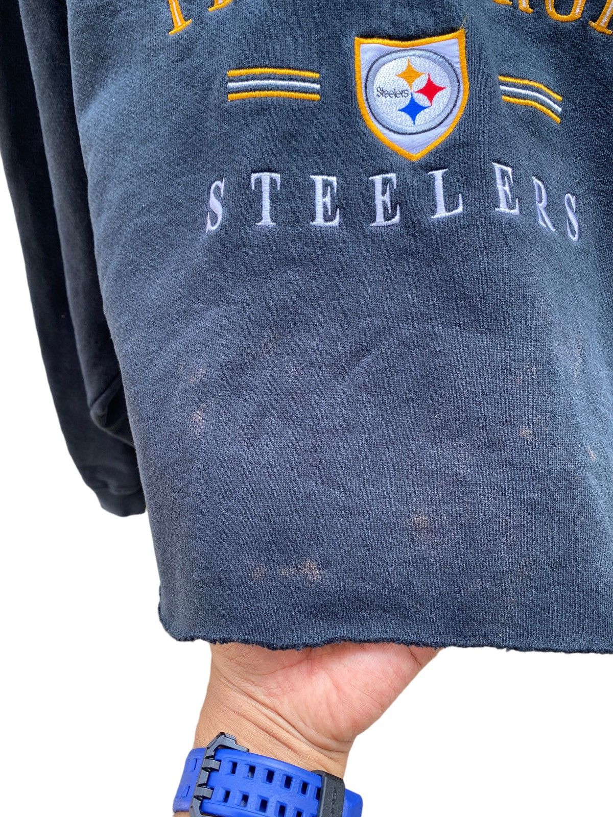 NFL Vintage 90s Pittsburgh Steelers Crop Sweatshirt Size US XL / EU 56 / 4 - 9 Thumbnail
