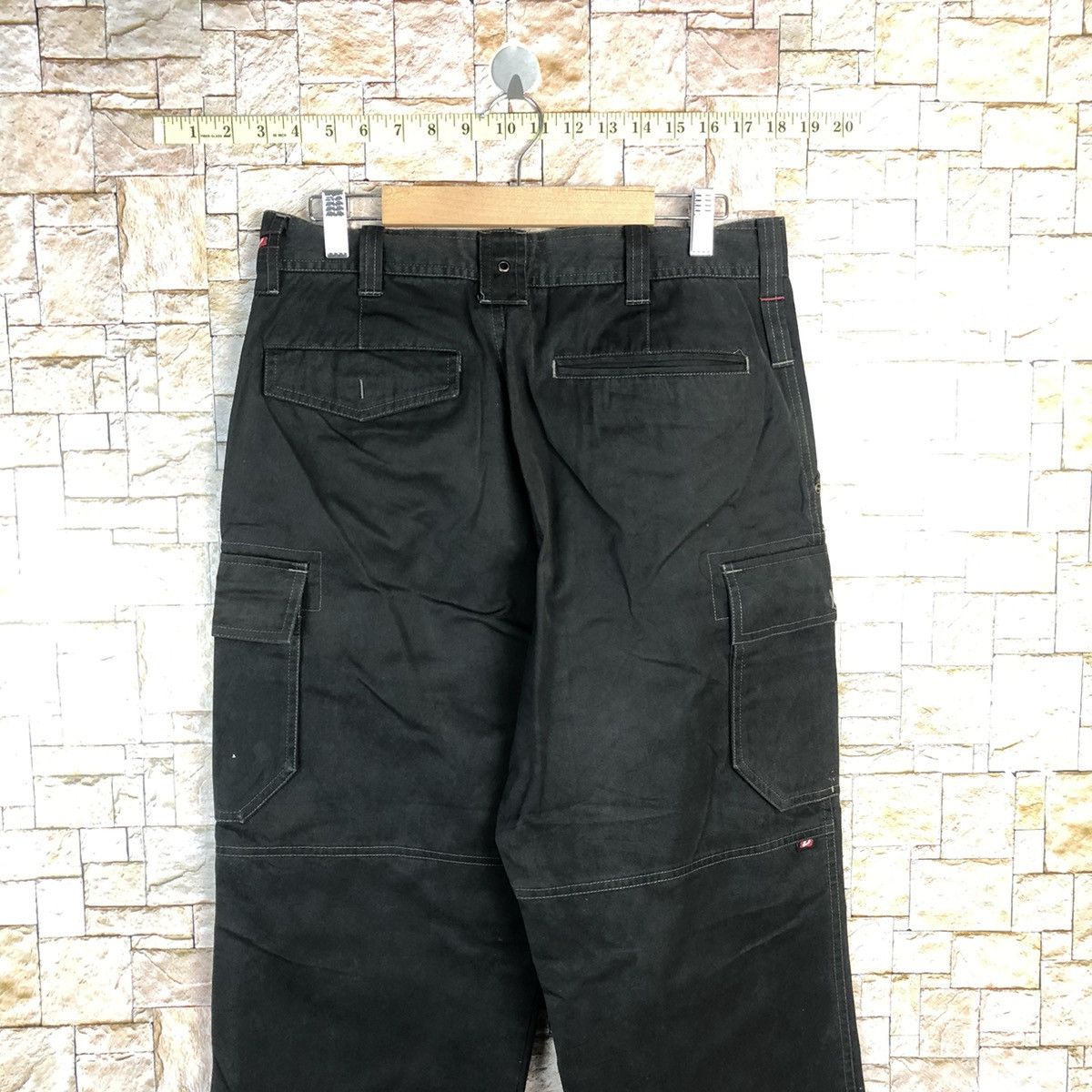 Japanese Brand Burtle Black Cargo Multipocket Pants #A599 Size US 32 / EU 48 - 15 Thumbnail