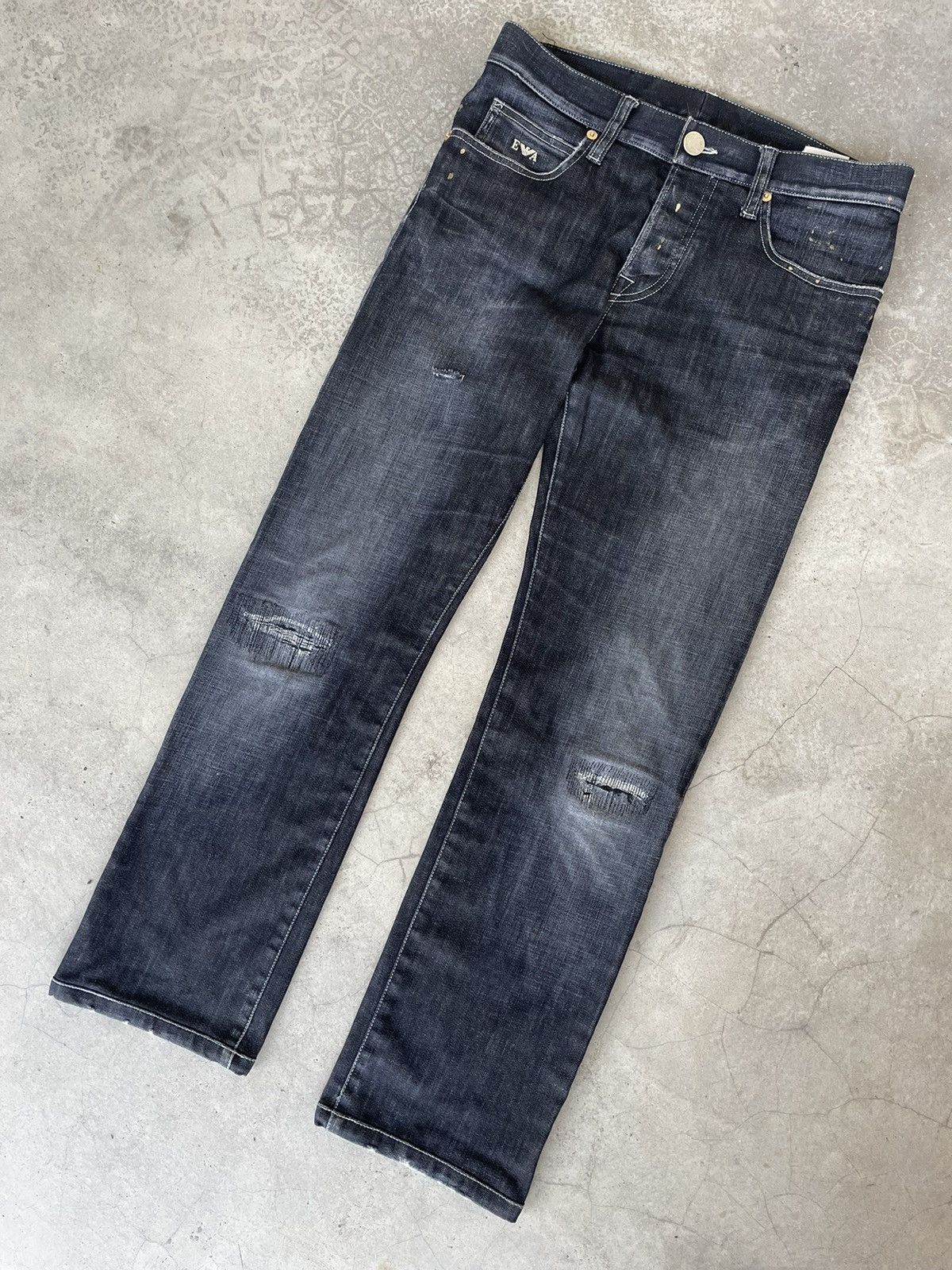 Emporio Armani Emporio Armani Distressed Denim Size US 30 / EU 46 - 1 Thumbnail