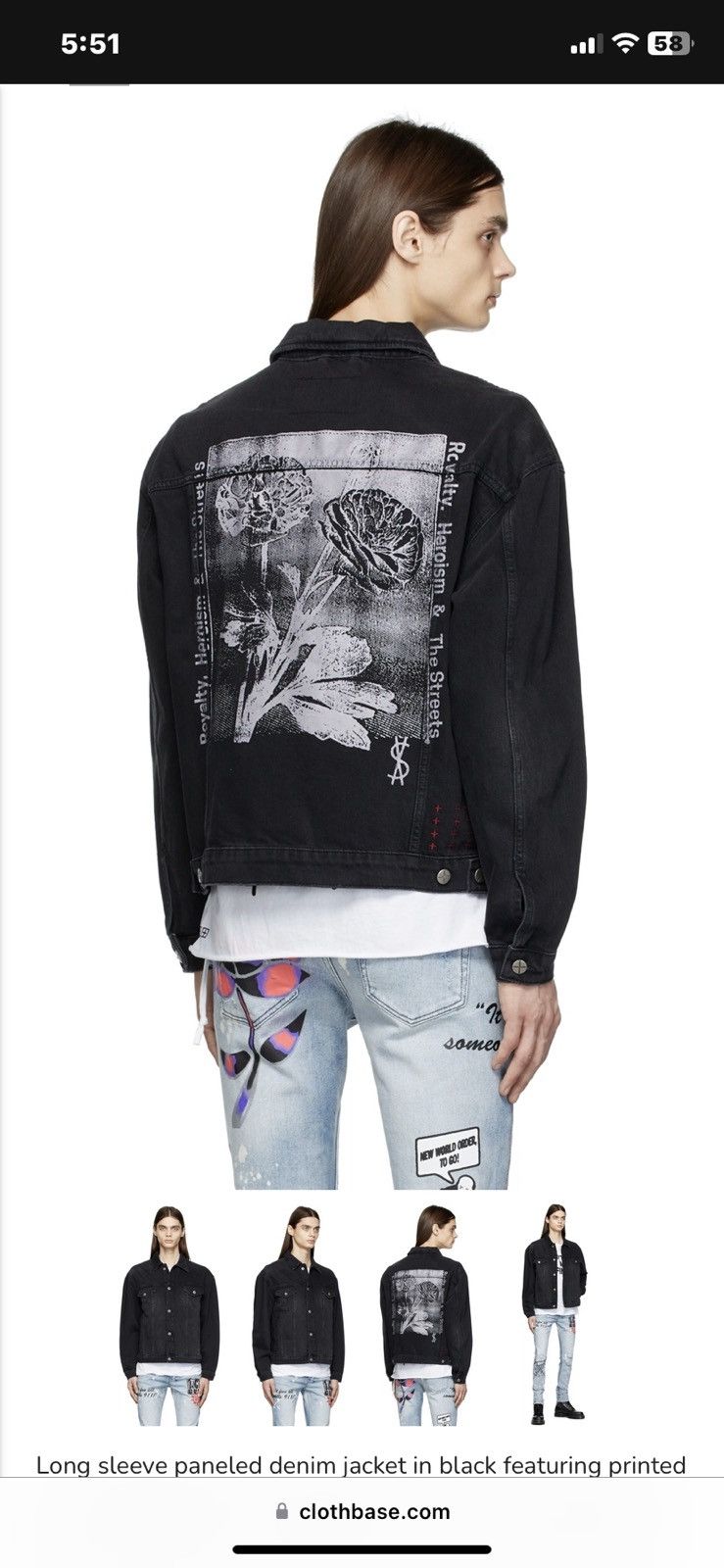 Ksubi Ksubi Black Oh G Rose Royalty Ether Denim Jacket Size US L / EU 52-54 / 3 - 2 Thumbnail