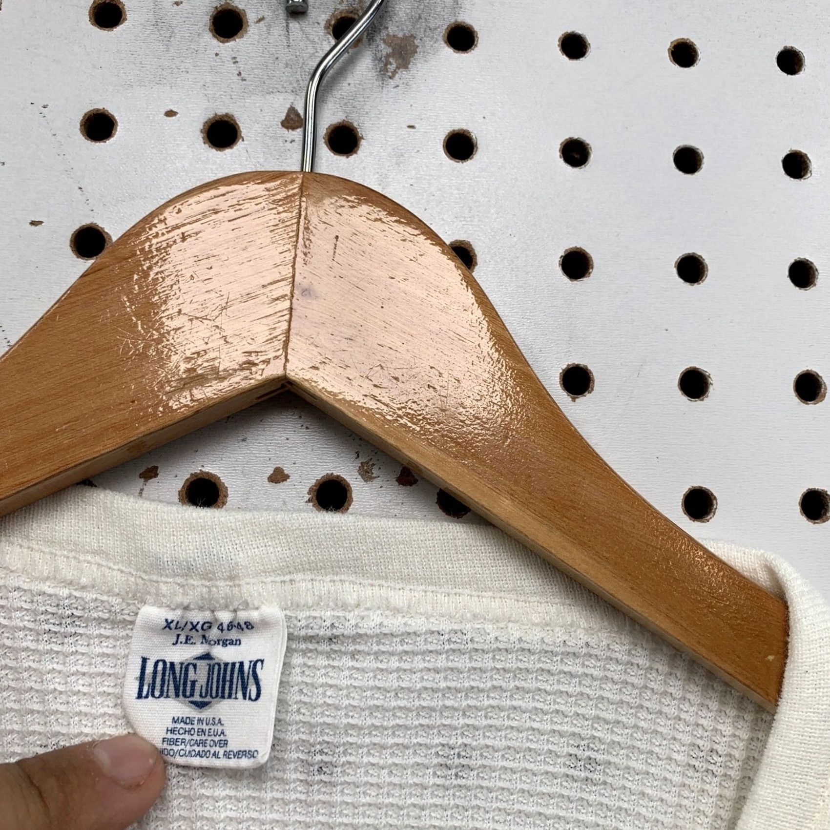 Vintage VINTAGE J.E. Morgan Long Johns Thermal Shirt Mens XL Crew Neck White Size US XL / EU 56 / 4 - 2 Thumbnail