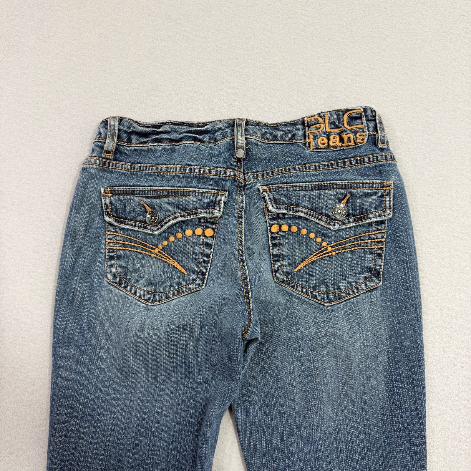 Vintage Vintage Glo Low Rise Flare Leg Jeans Juniors Size 1 (26x30) Size 26" / US 2 / IT 38 - 7 Thumbnail