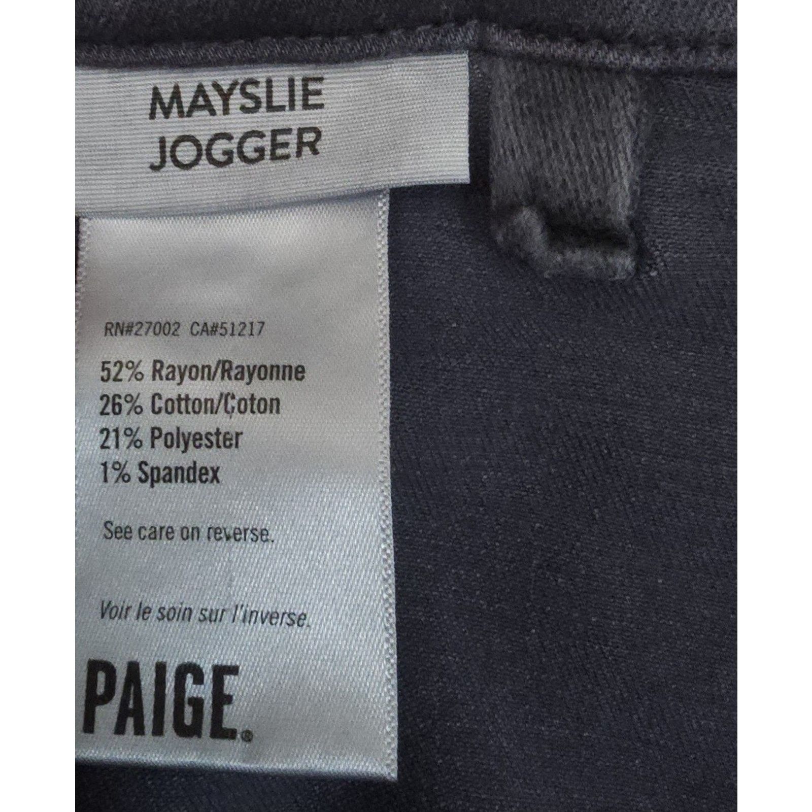 Paige Paige Mayslie Blue Denim Joggers Jeans Elastic Zip Hems 31 Size 31" - 5 Thumbnail