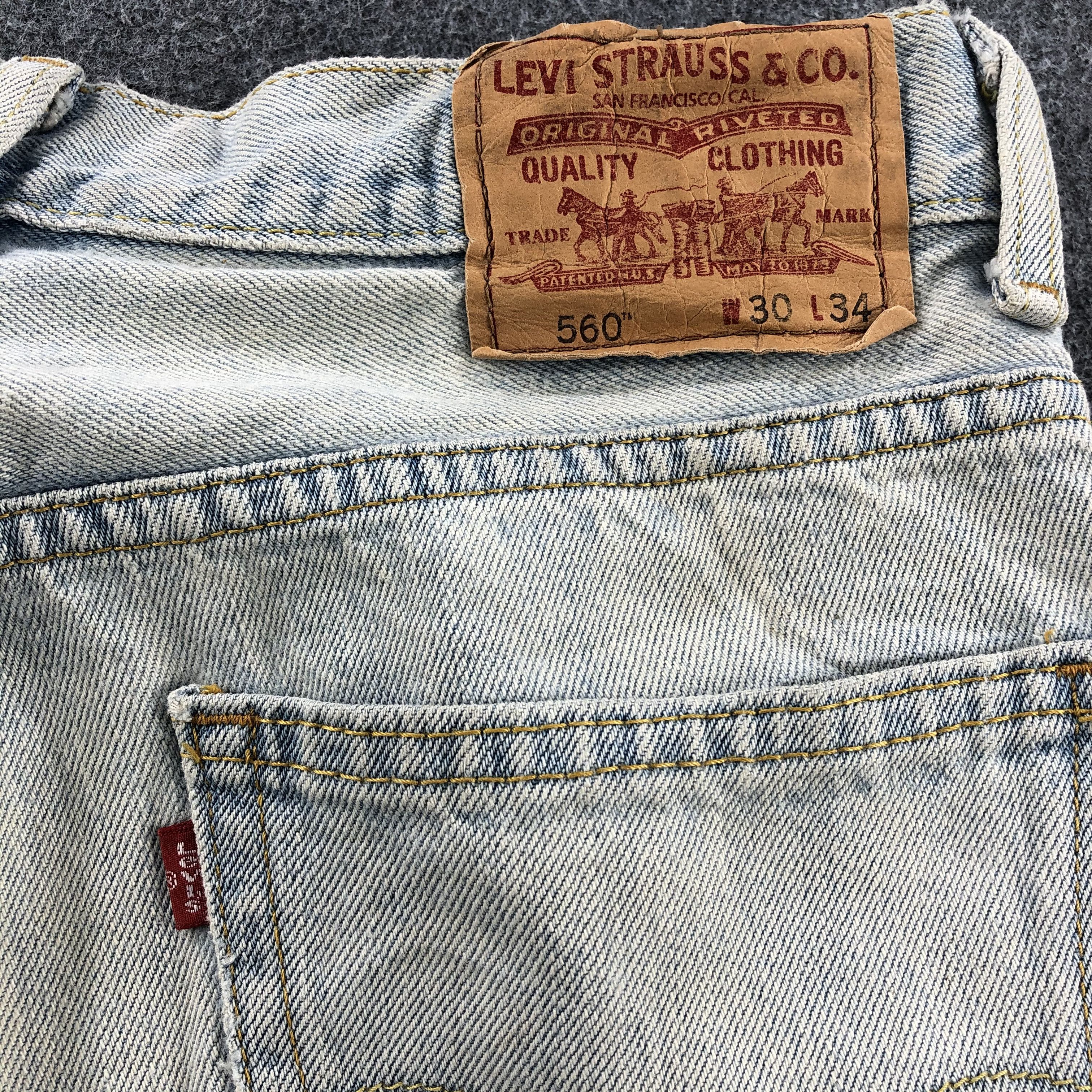 Levi's Vintage Light Wash Levis 560 Jeans- J1370 Size US 30 / EU 46 - 5 Thumbnail