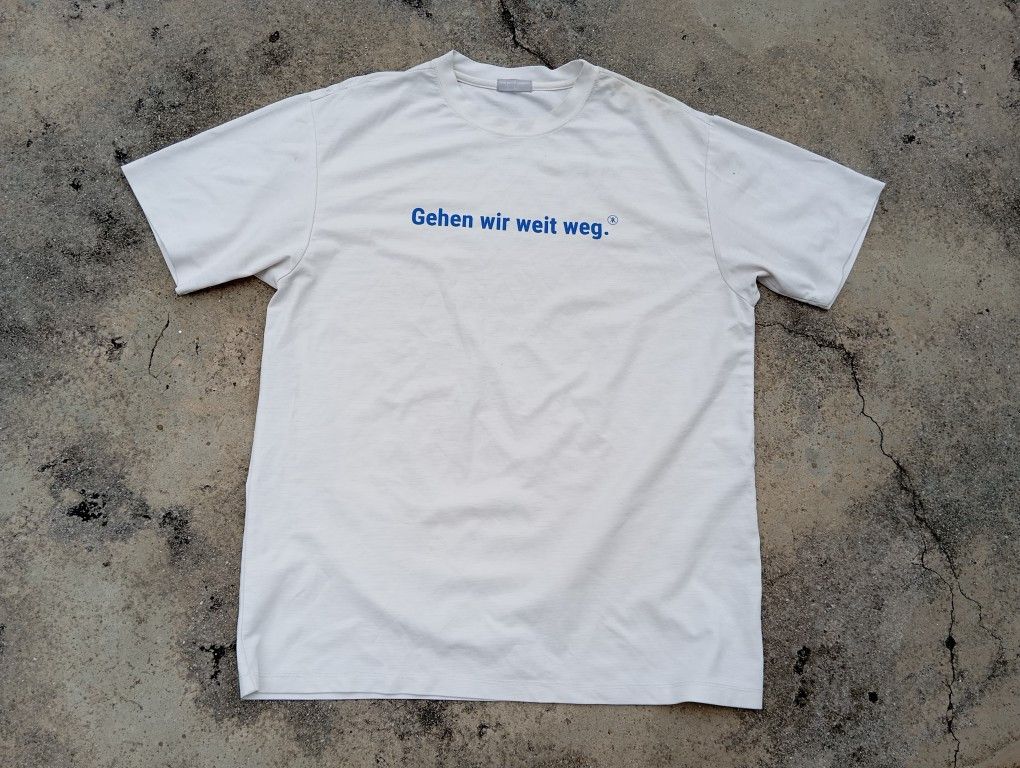 LIFUL MINIMAL GARMENTS Gehen wir weit weg /Let's Go Far Away Tshirt Spellout Ponte Size US L / EU 52-54 / 3 - 3 Thumbnail