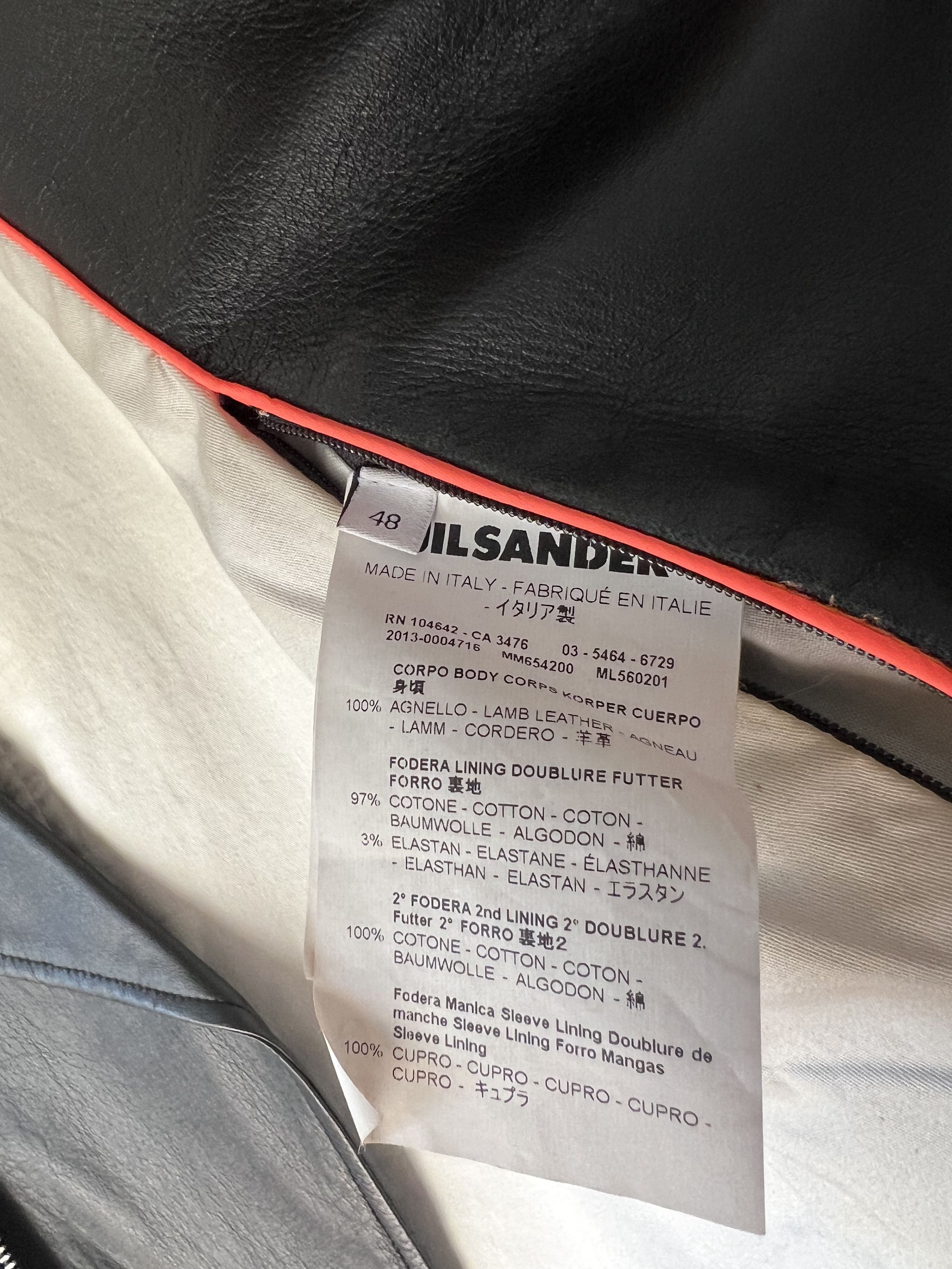 Jil Sander JIL SANDER "CANNES" LEATHER BIKER JACKET $5000 Size US M / EU 48-50 / 2 - 7 Thumbnail