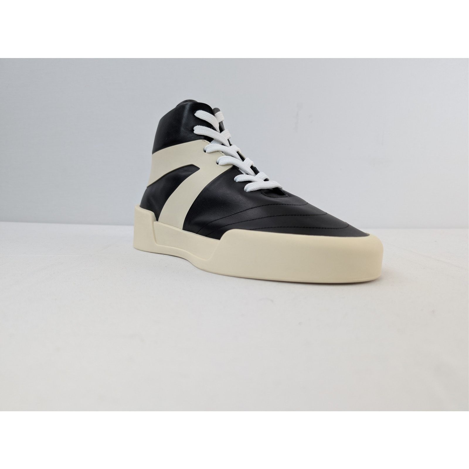 Fear of God o1rshd1 Basketball Flat Leather High Top Sneakers in Black Size US 9 / EU 42 - 2 Thumbnail
