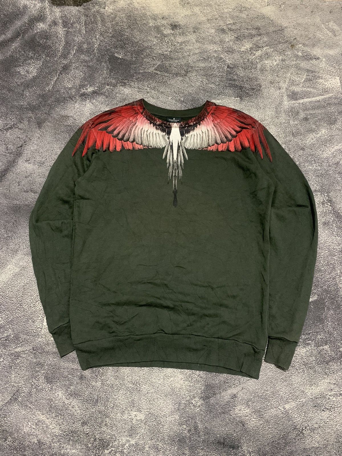 Marcelo Burlon Sweater Marcelo burlon red wings military green Size US L / EU 52-54 / 3 - 1 Thumbnail