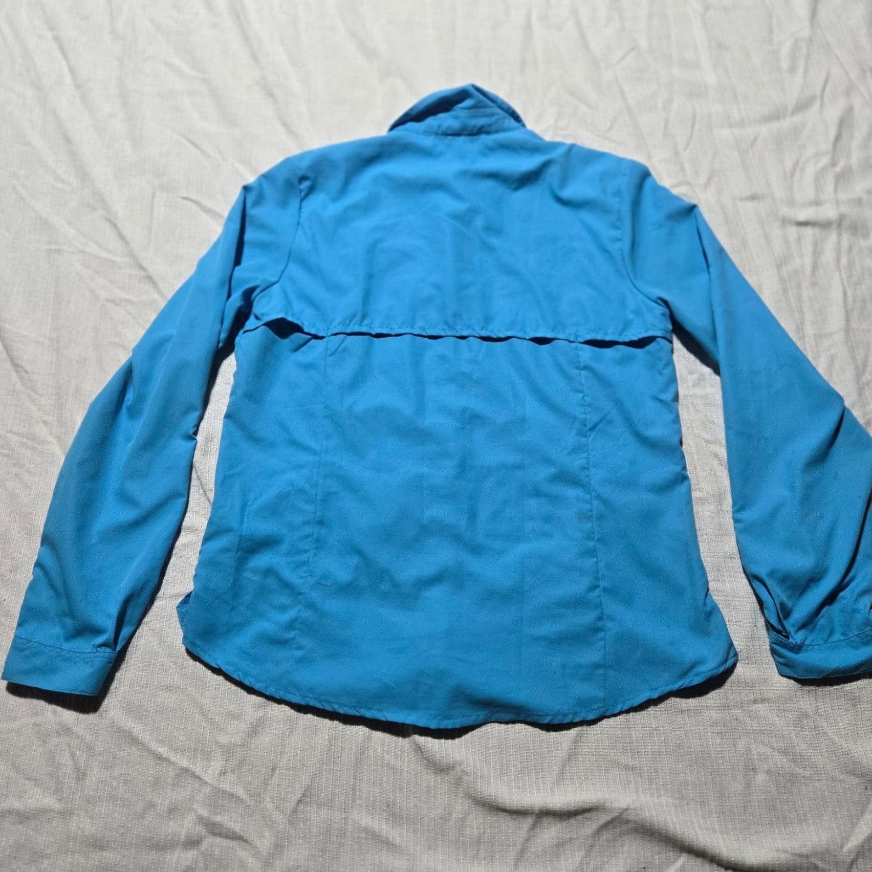 Vintage WILLIT Button-Up Shirt Solid Blue Long Sleeve Performance Outdoor Adult Womens Large Size L / US 10 / IT 46 - 7 Thumbnail