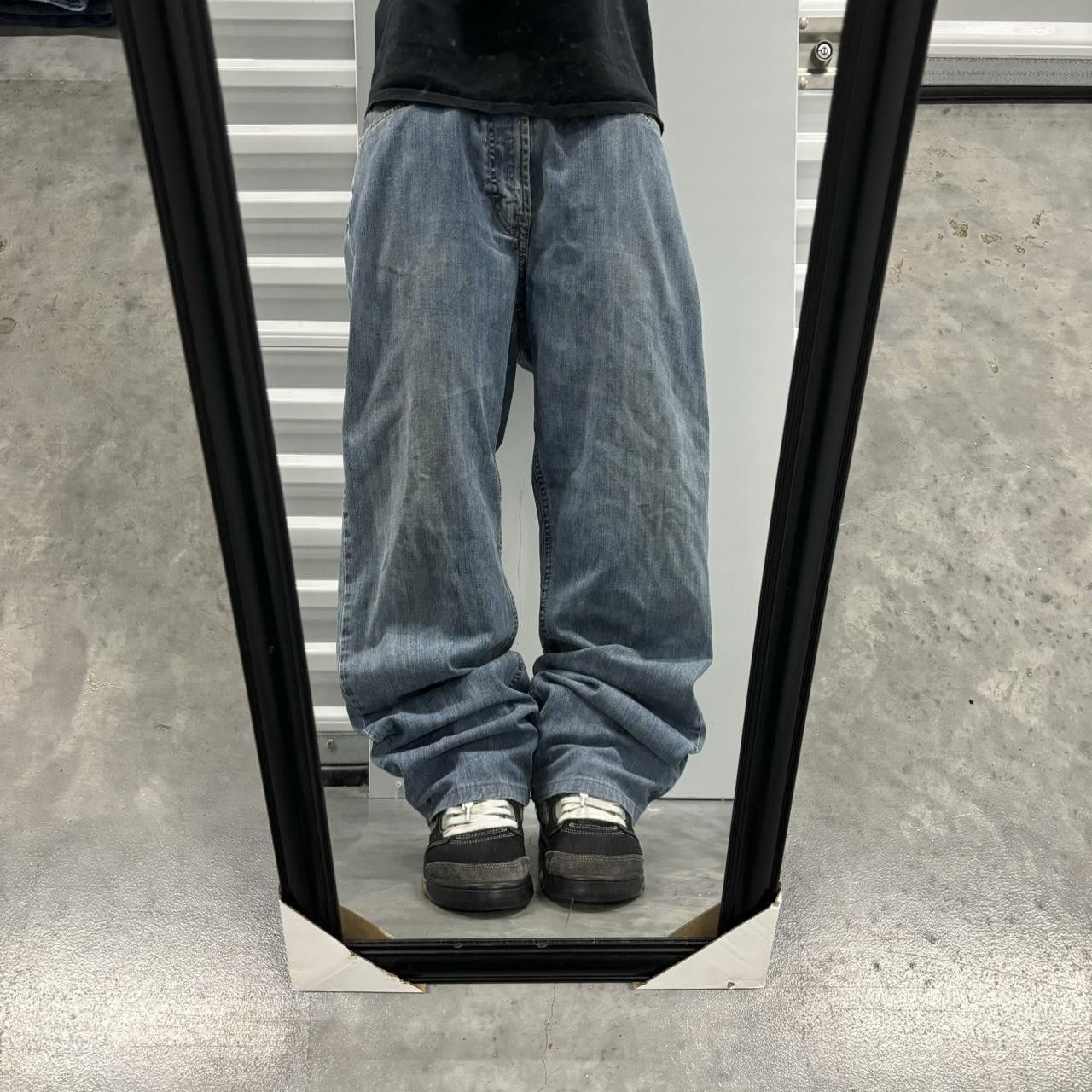 Japanese Brand × Vintage Crazy Vintage Y2K/2000s Grunge Medium Wash Denim Jeans! Size US 34 / EU 50 - 1 Thumbnail