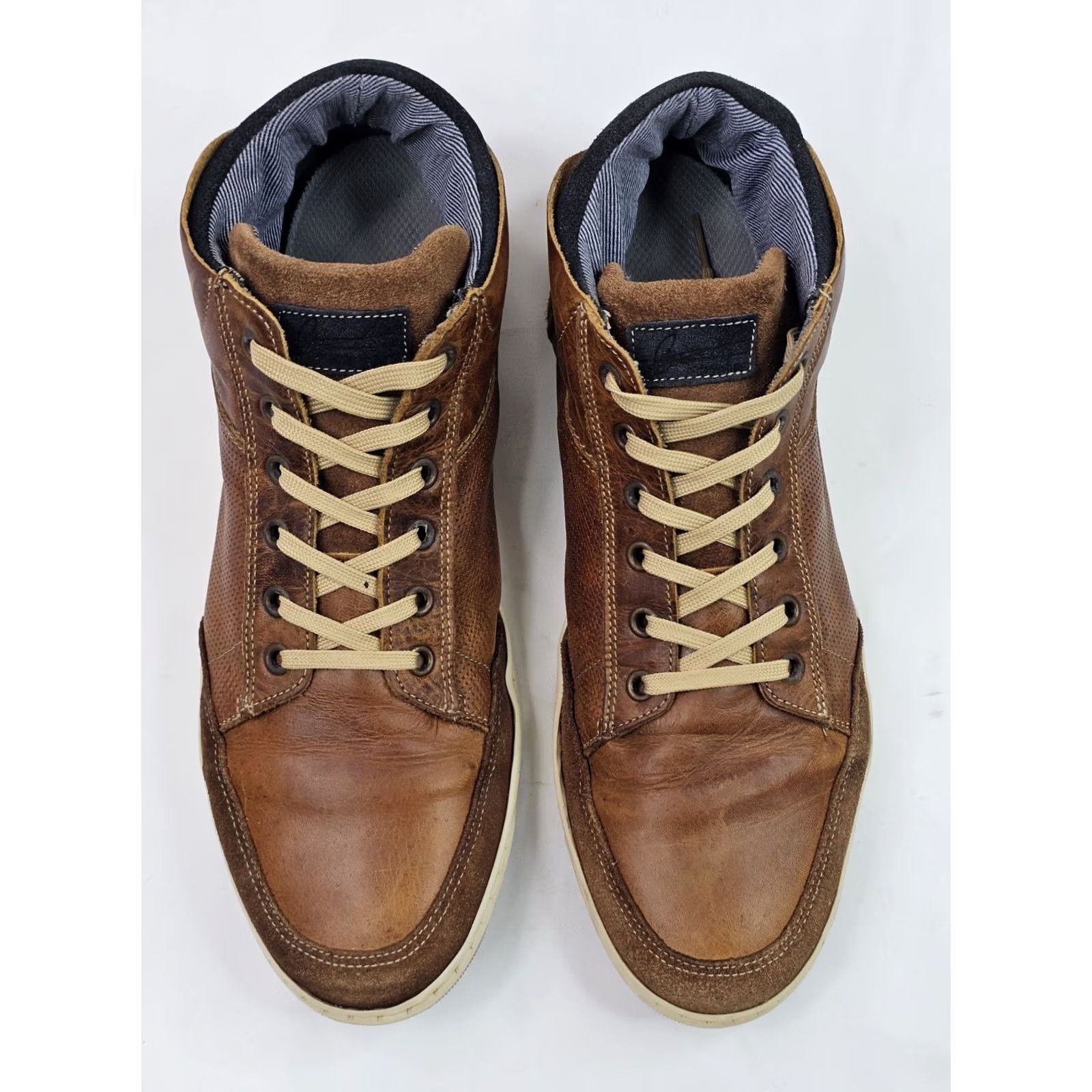 Bullboxer Bullboxer Laytone Hand Made Leather Ankle Boot Sneaker Mid Top Men 11 Brown Size US L / EU 52-54 / 3 - 6 Thumbnail