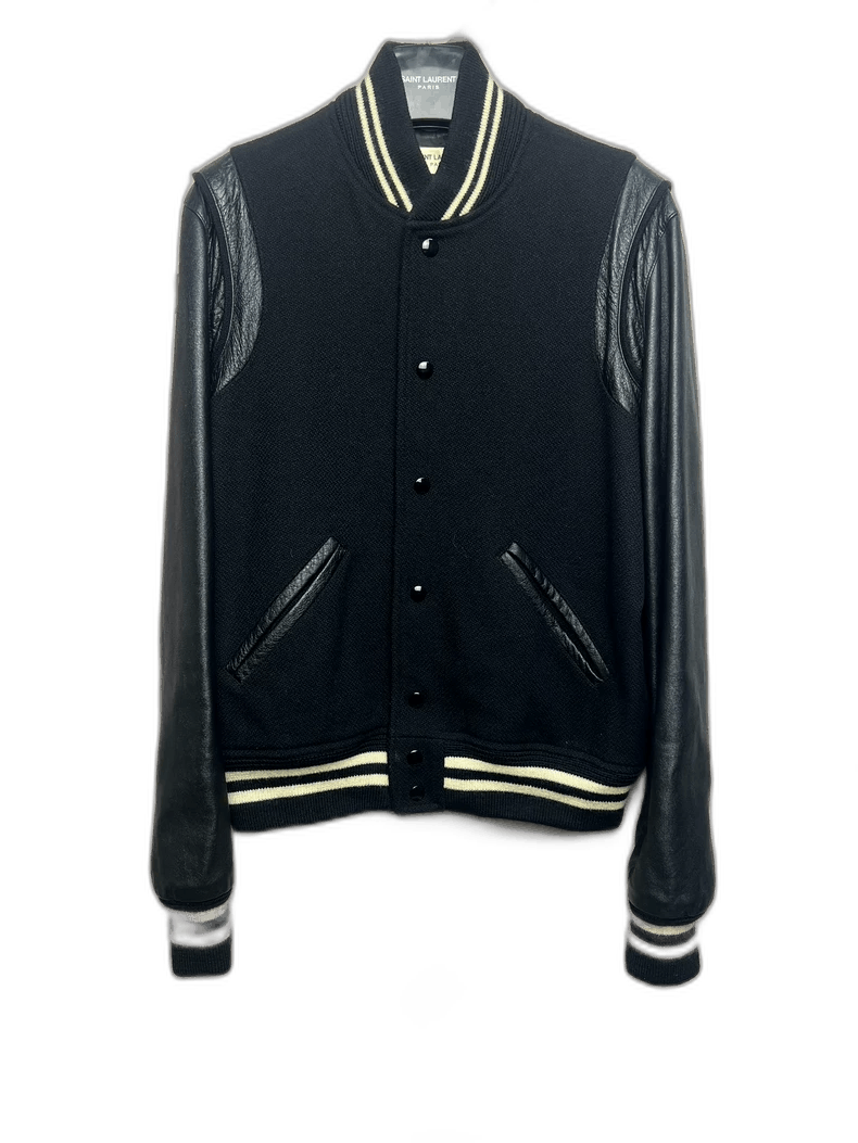Saint Laurent Paris Saint Laurent Black Wool Baseball Jacket-2507 Size US L / EU 52-54 / 3 - 5 Thumbnail