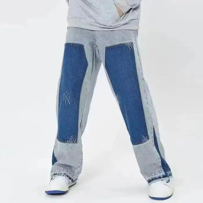Japanese Brand Patchwork blue wash Baggy Jeans Size US 30 / EU 46 - 3 Thumbnail