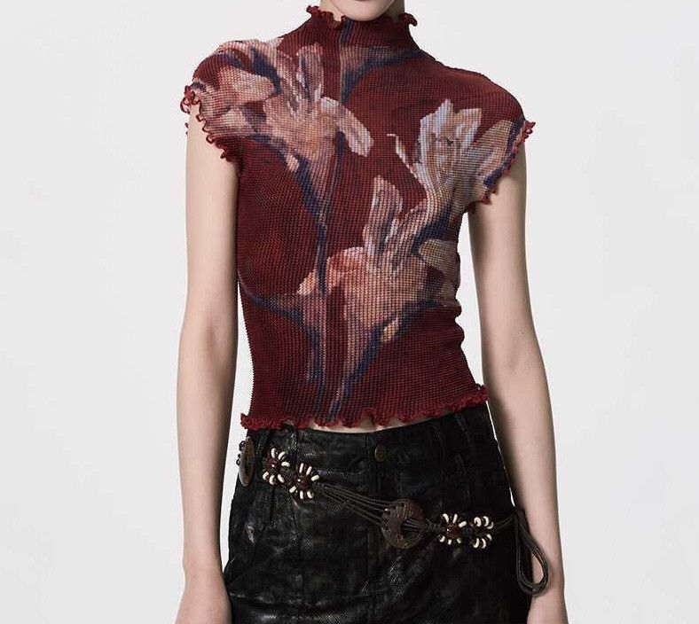 Other Crimson Bloom Mesh Top Size ONE SIZE - 2 Thumbnail