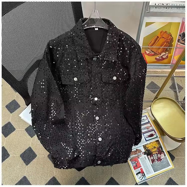 Japanese Brand Black Party Shiny Jacket Size US L / EU 52-54 / 3 - 2 Thumbnail