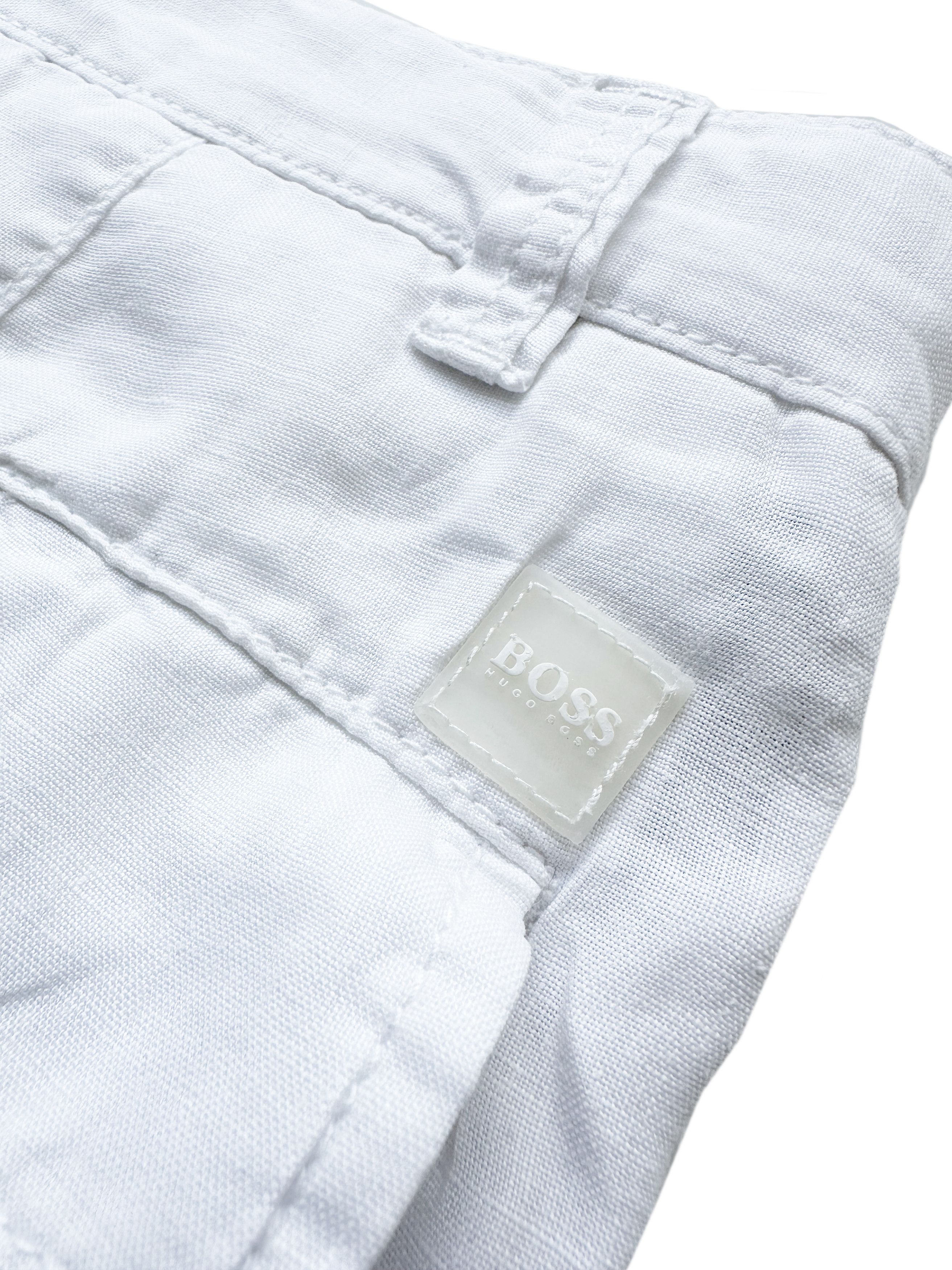 Hugo × Hugo Boss Hugo Boss white linen cargo shorts Size US 36 / EU 52 - 2 Thumbnail