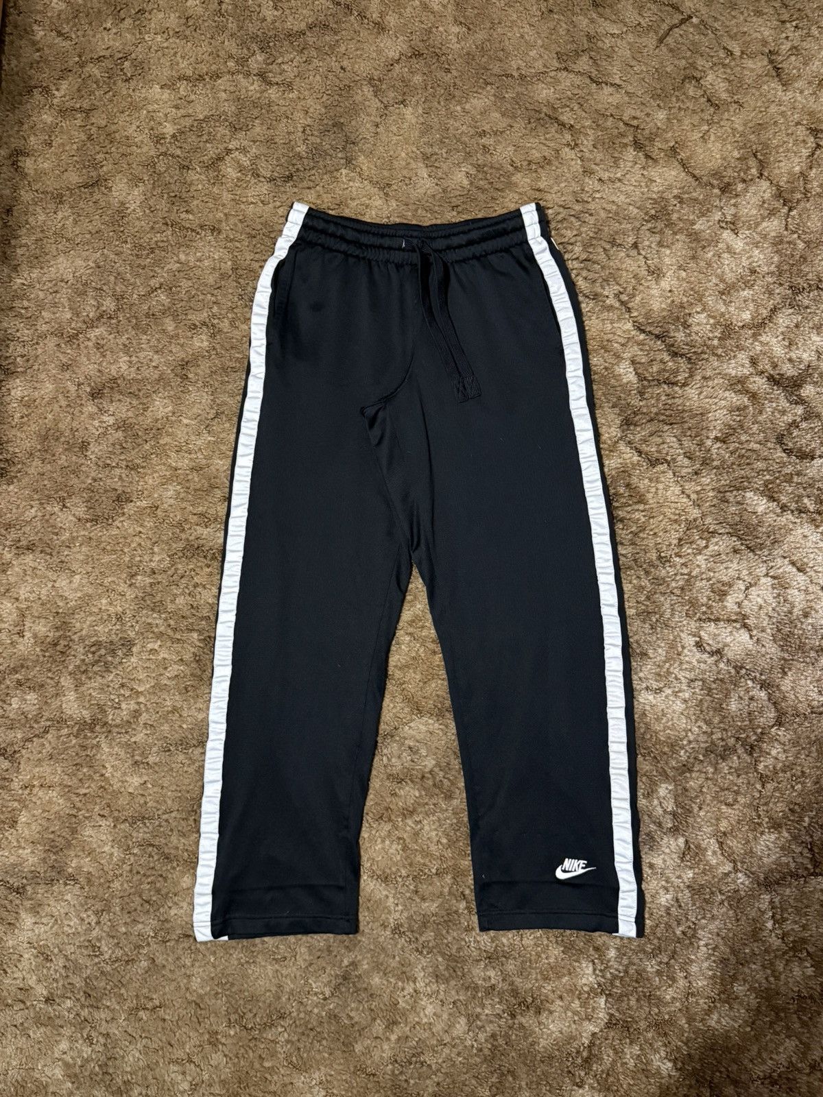 Nike Vintage Y2K Nike Grey Tag Ankle Logo Sweatpants Black Small Size US 31 - 1 Thumbnail