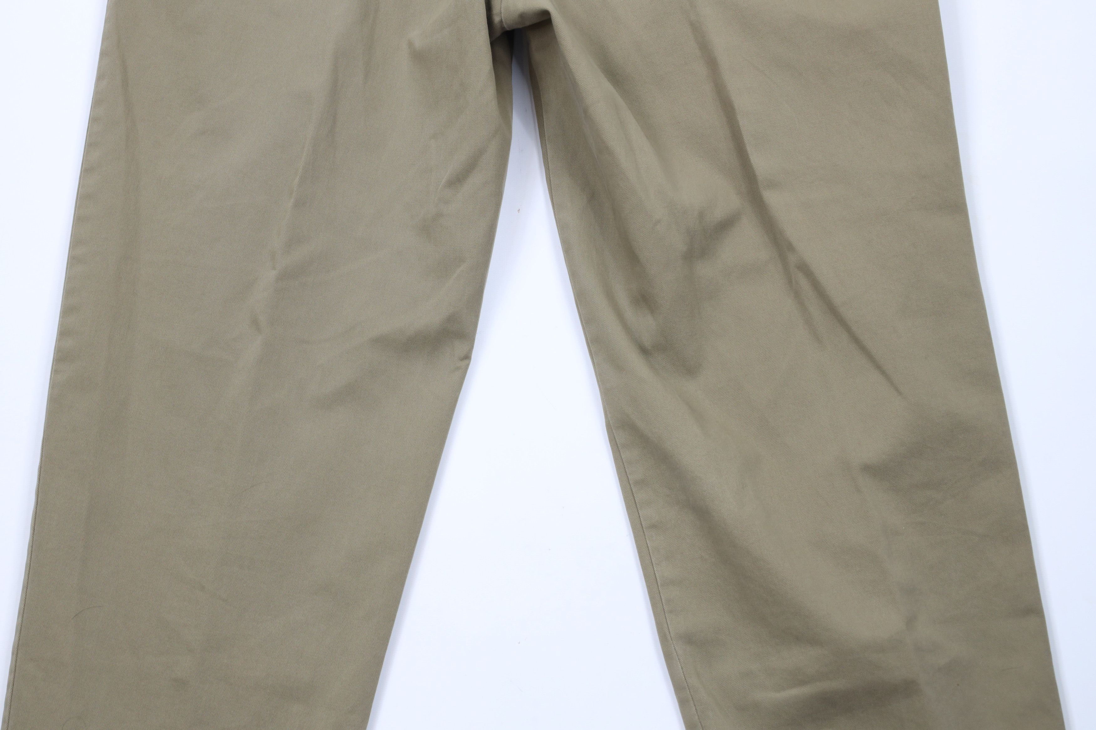 Ralph Lauren Vintage 90s Ralph Lauren Pleated Cuffed Wide Leg Chino Pants Size US 35 - 13 Thumbnail