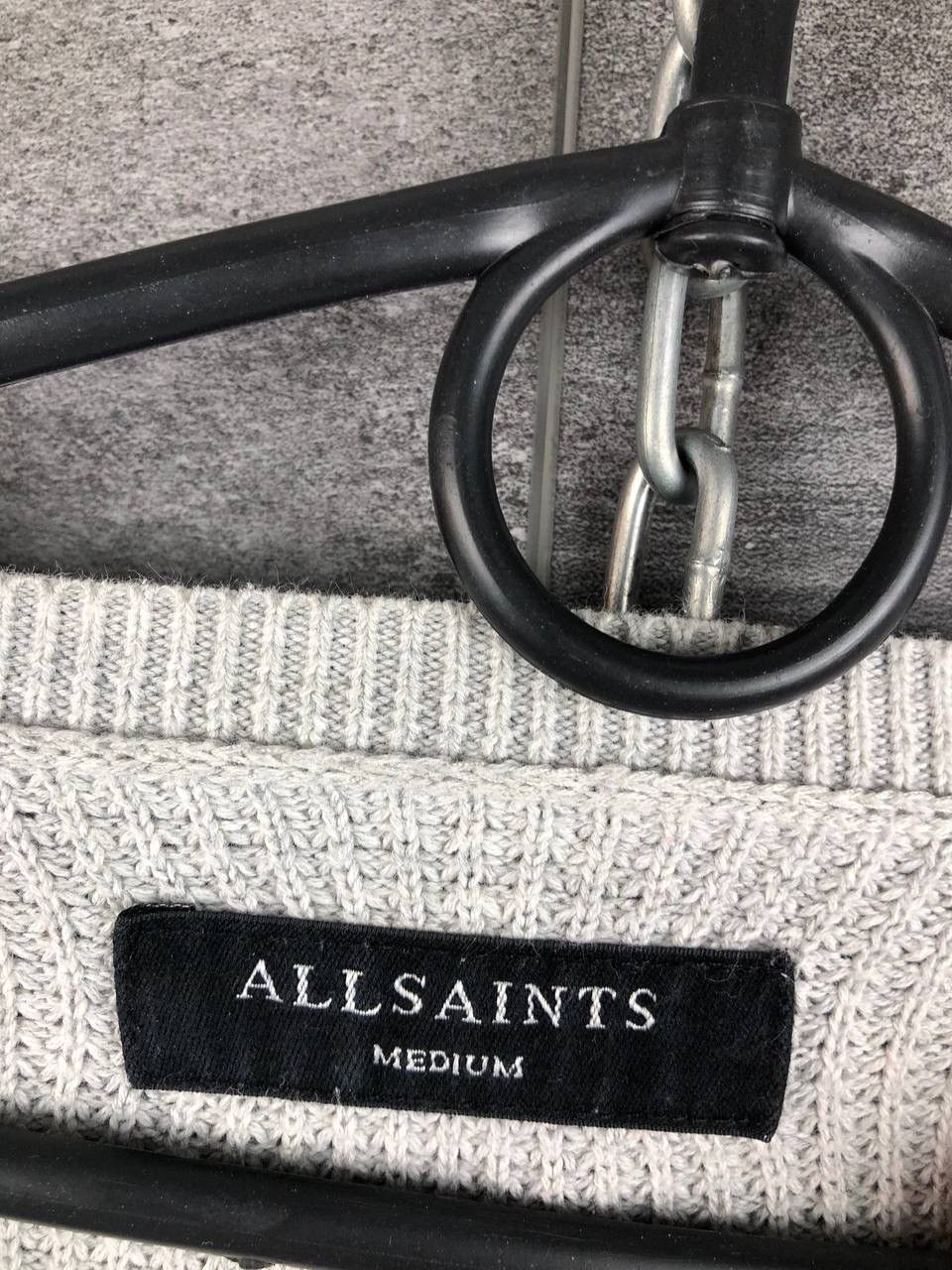 Allsaints Mens Allsaints Trias Crew Logo Embroidered Jumper Sweater Size US M / EU 48-50 / 2 - 3 Thumbnail