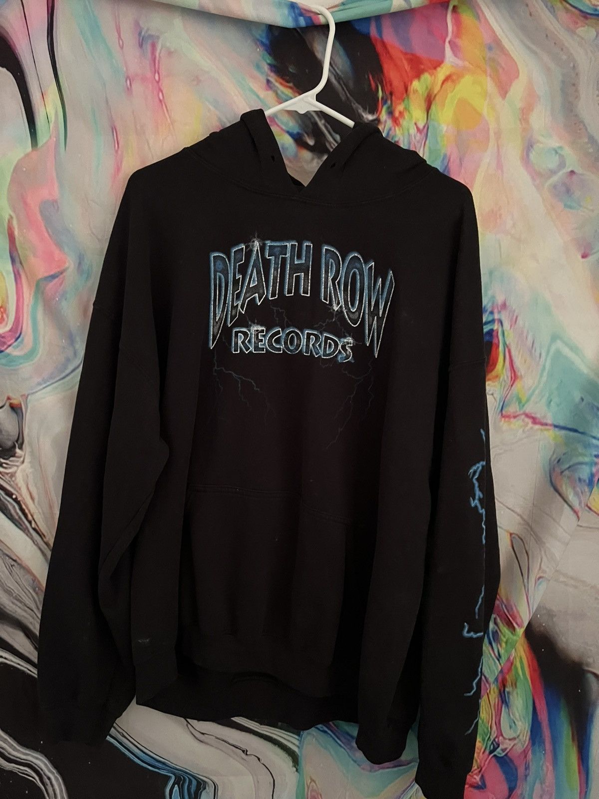 Death Row Records × Vintage Death Row Records Blue Lightning Hoodie Size US L / EU 52-54 / 3 - 1 Thumbnail