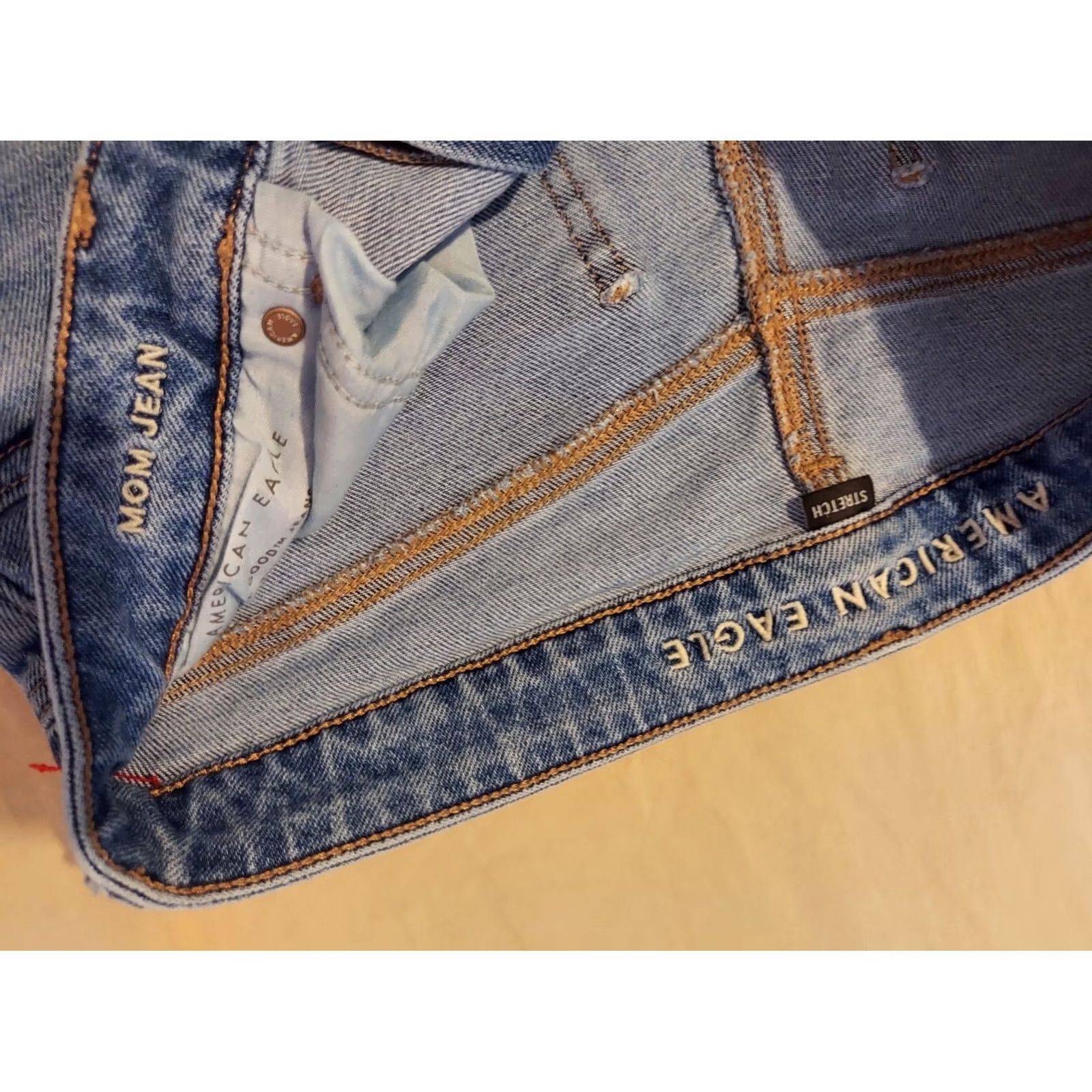 American Eagle Outfitters Womens American Eagle Outfitters Jeans 12 Mom Skinny Denim Pants Blue Size 34" / US 12 / IT 48 - 4 Thumbnail