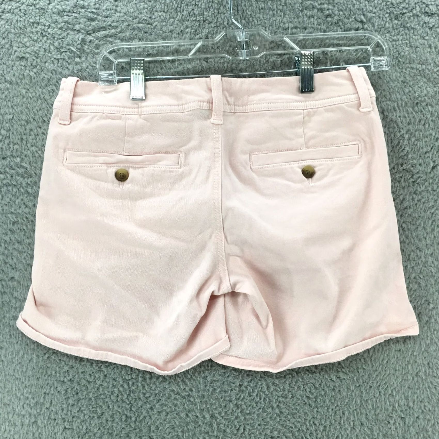 Vintage American Eagle Super Stretch Shorts Womens 4 Light Pink Zip Fly Low Waisted Casual Modern Womens Size 27" / US 4 / IT 40 - 4 Thumbnail