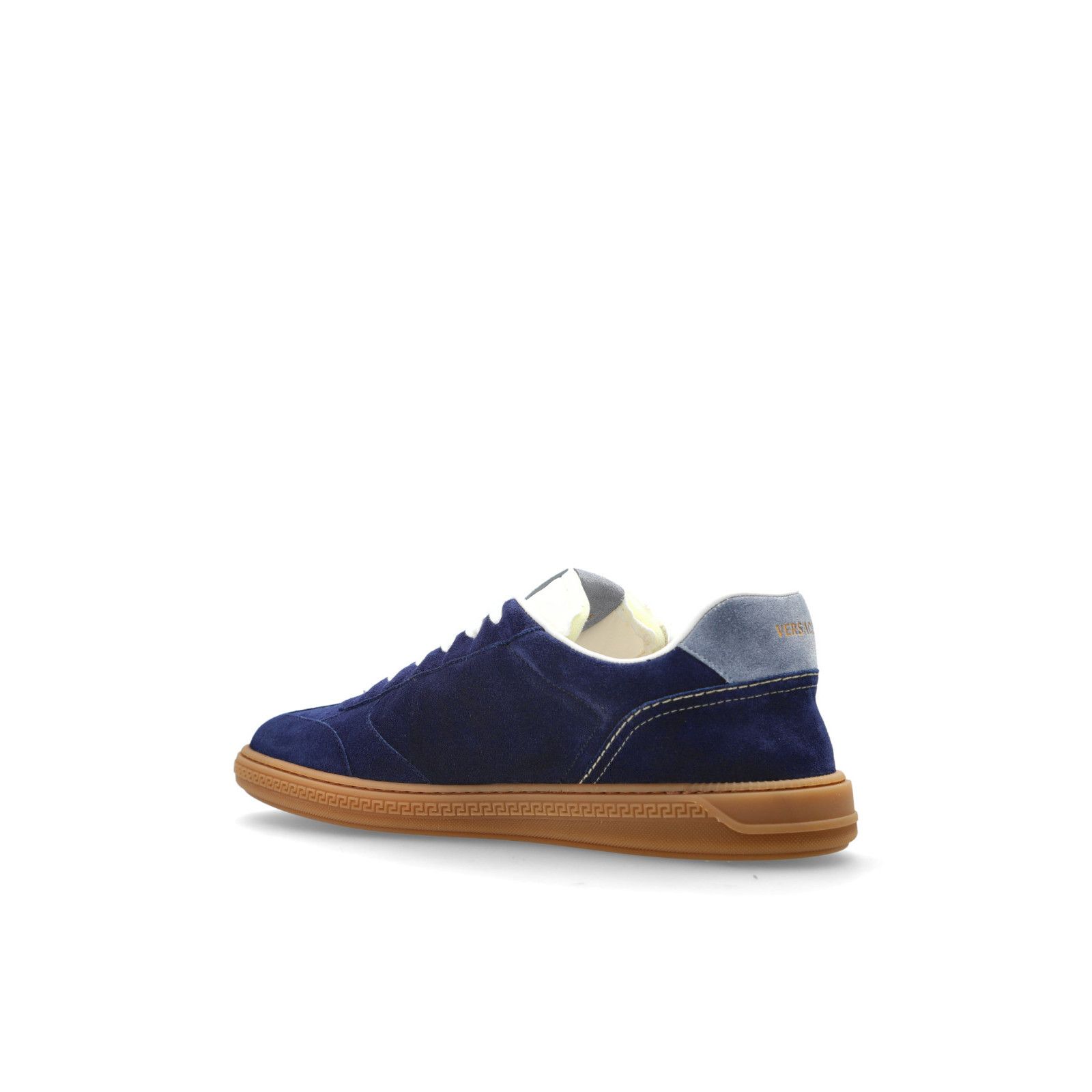 Versace VERSACE Greca Navy Blue Suede Sneakers New And Authentic (Me Size US 7.5 / EU 40-41 - 3 Thumbnail