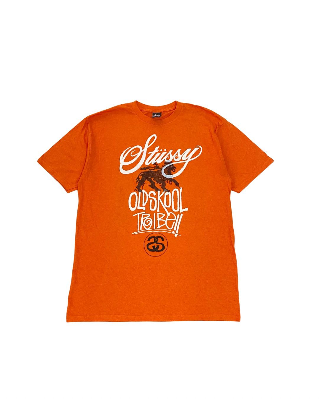 Stussy Stussy Old Skool Tribe Tee Orange Size US L / EU 52-54 / 3 - 1 Thumbnail
