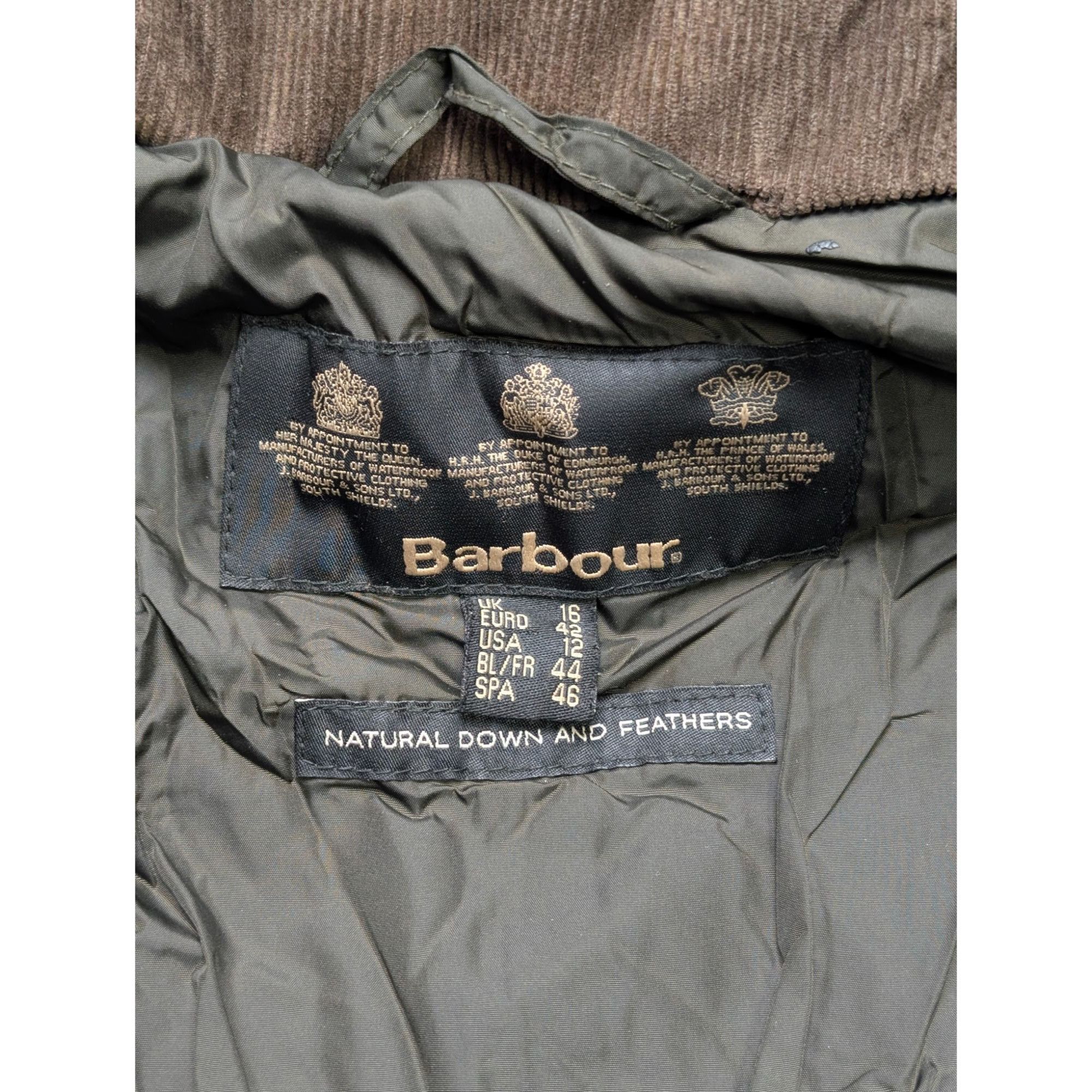 Barbour Barbour Peninsula Waxed Down Jacket Coat (Y1093) Size XL / US 12-14 / IT 48-50 - 9 Thumbnail