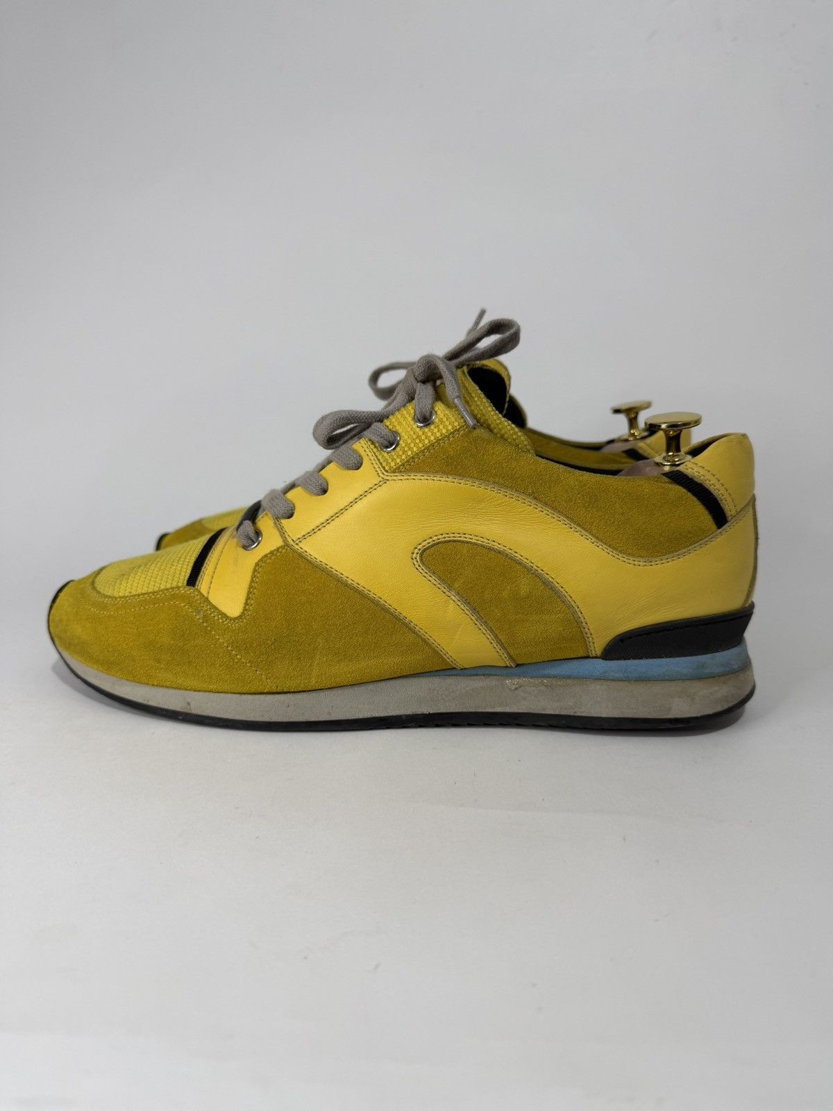Dior Dior Homme Yellow Suede And Leather Platform Sneakers Size US 10 / EU 43 - 1 Thumbnail