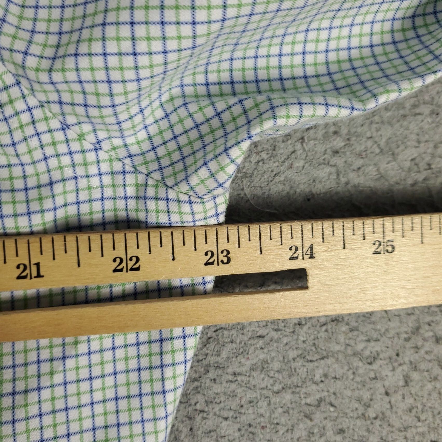 David Donahue David Donahue Shirt Mens Large Blue Green Check Casual Button Up Long Sleeve Size US L / EU 52-54 / 3 - 5 Thumbnail